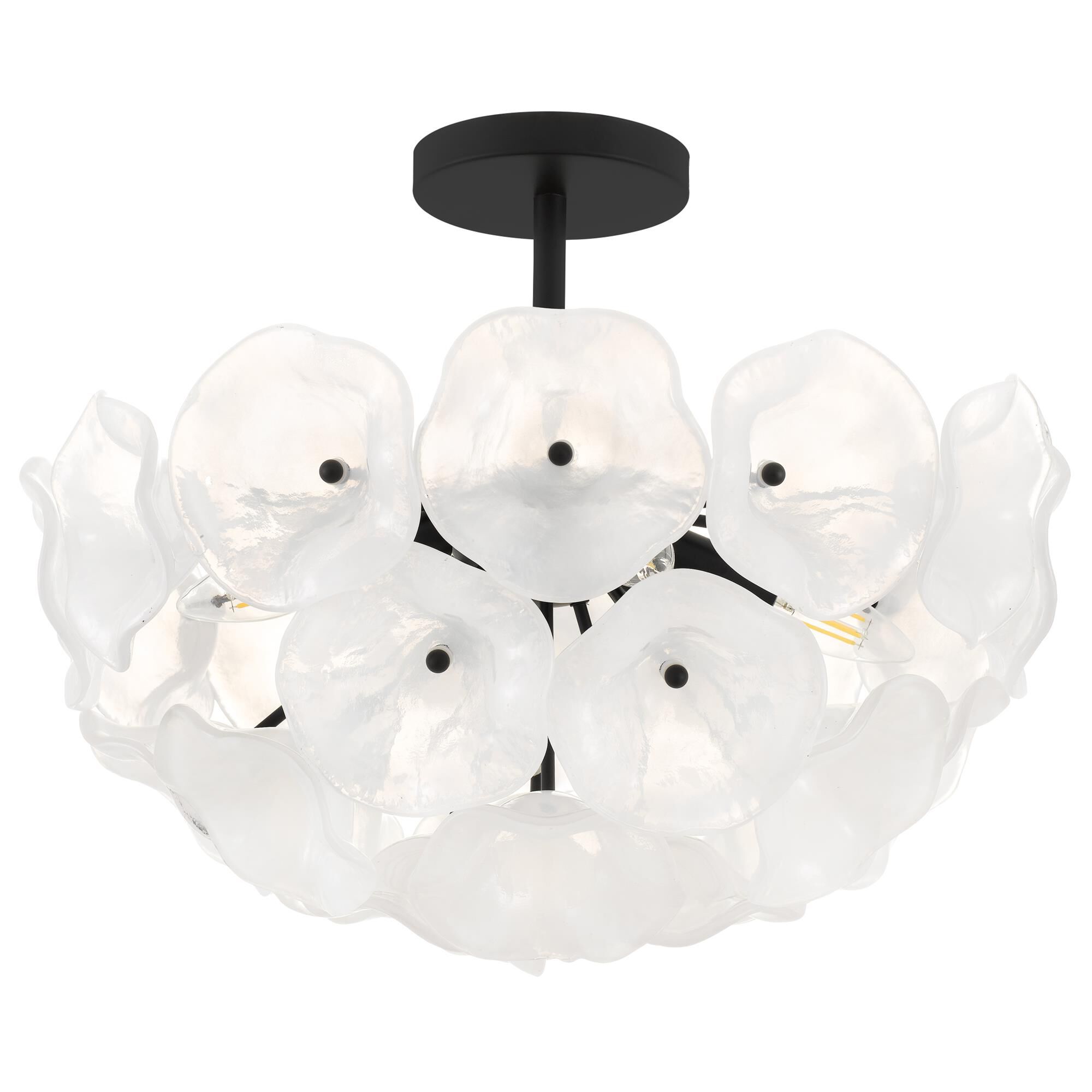 Shown in Matte Black finish and White Glass shade