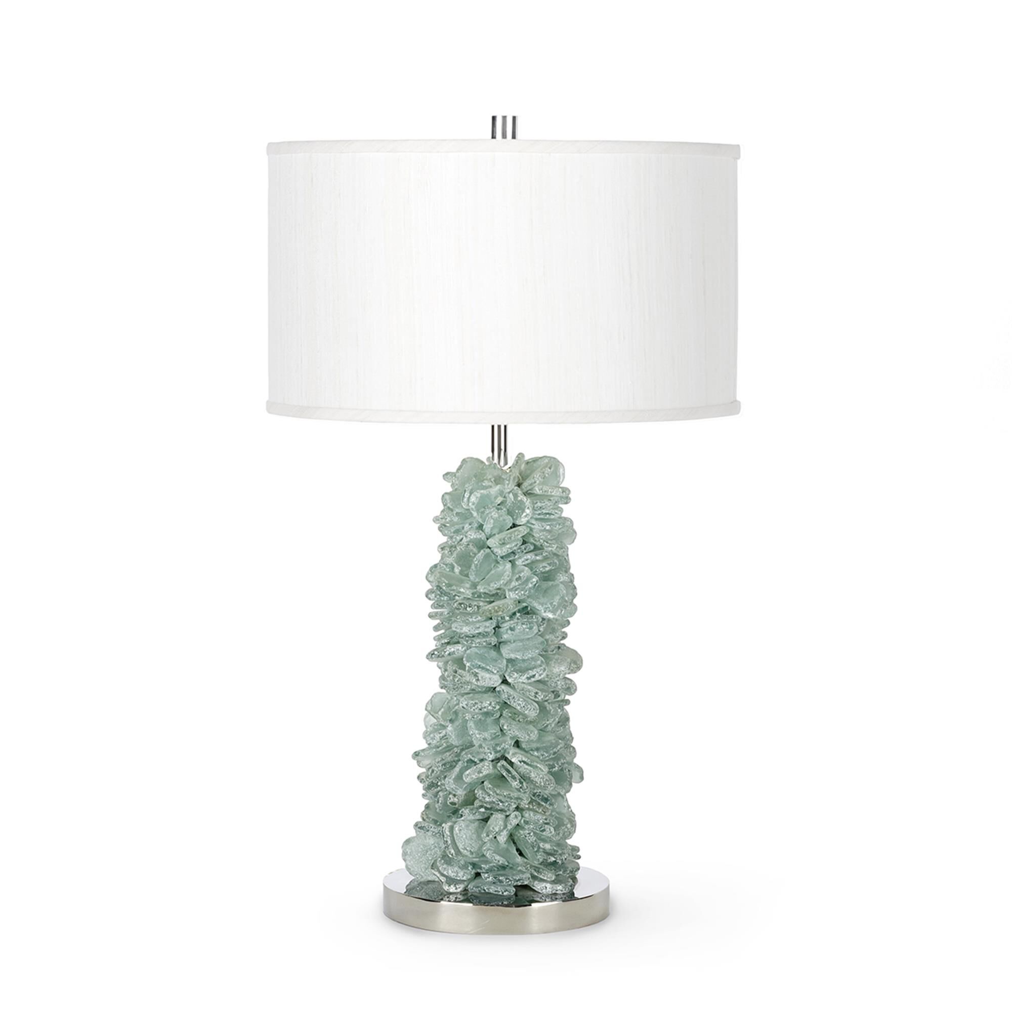 Shown in Nickel  finish and Textured Ivory Silk shade