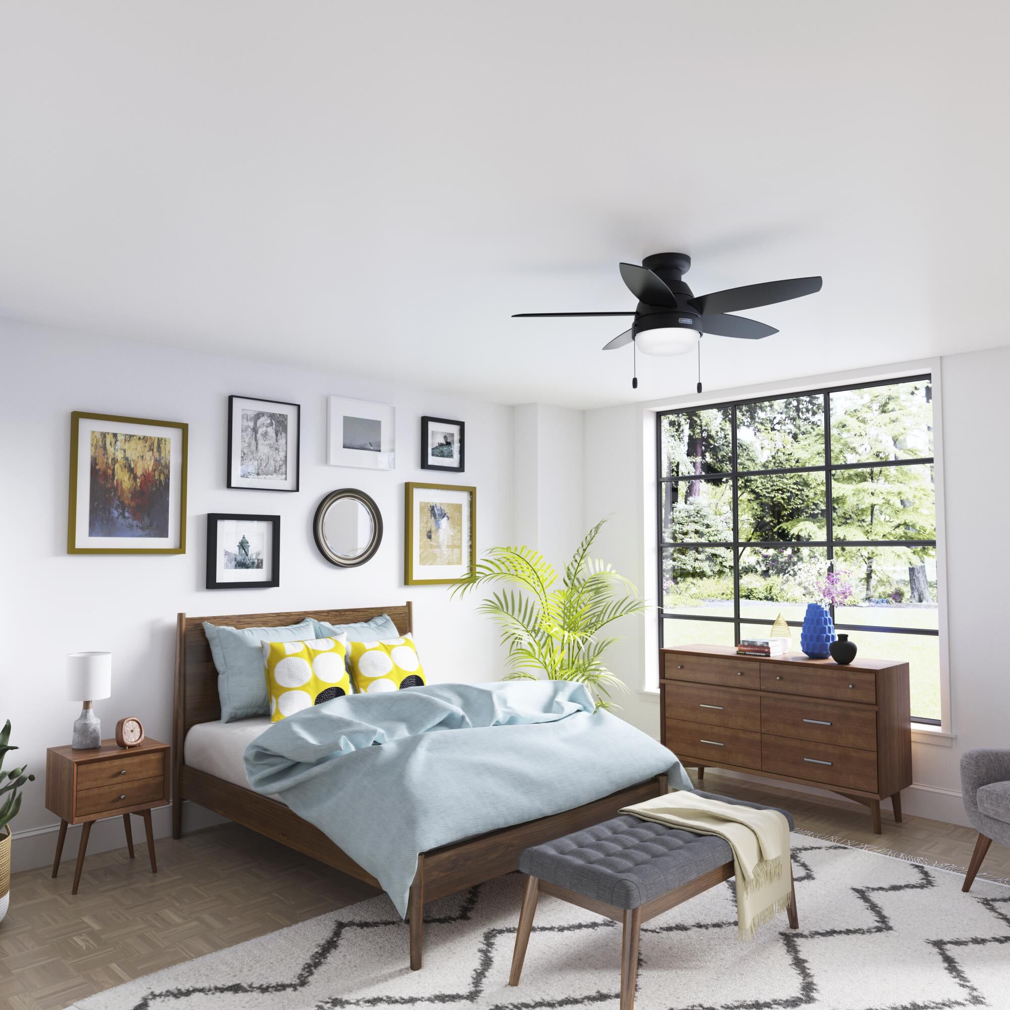 Lilliana 44 Inch Ceiling Fan with Light Kit by Hunter Fan