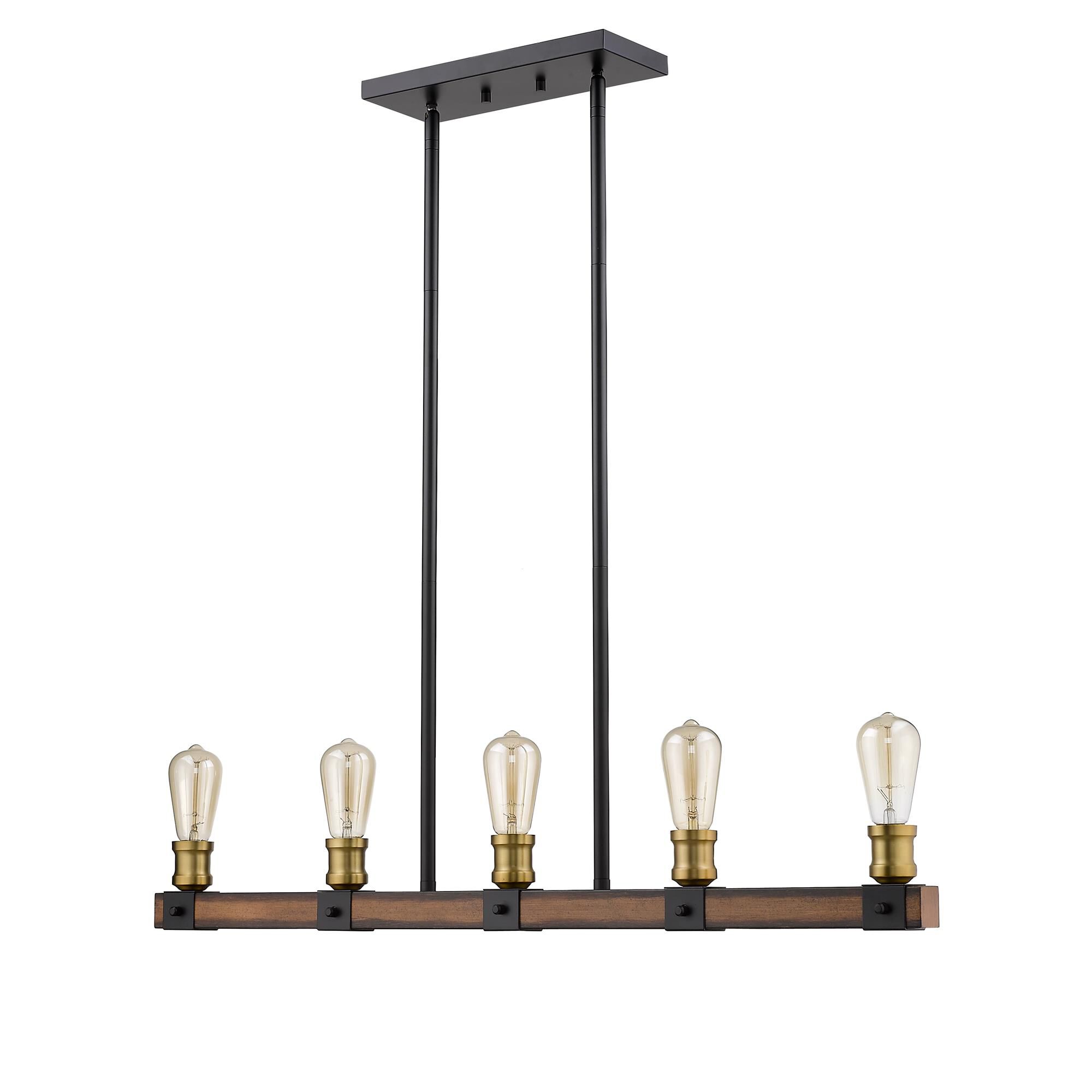 Shown in Rustic Mahogany finish and --- glass and --- shade