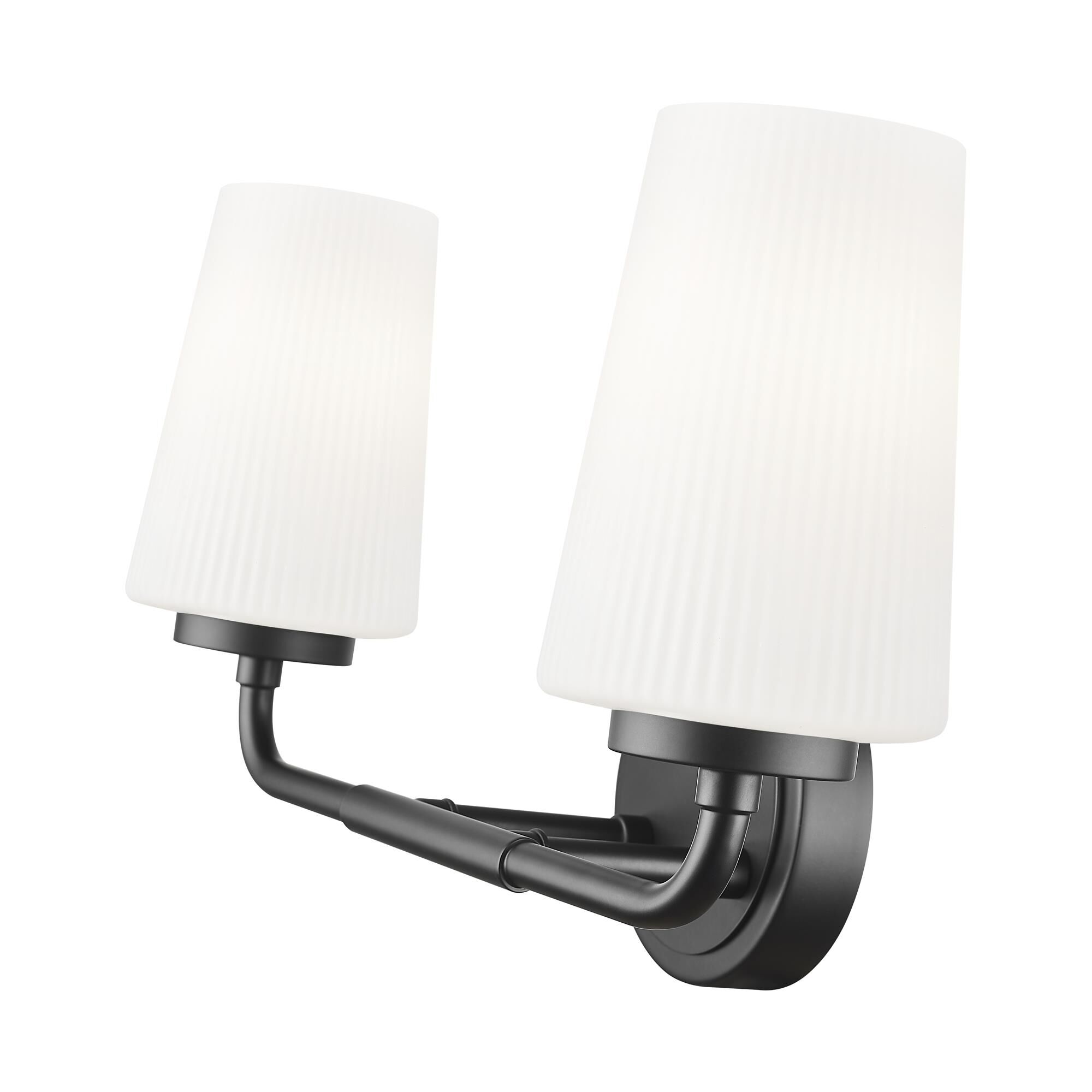 Shown in Matte Black finish and Matte Opal glass and Matte Opal shade