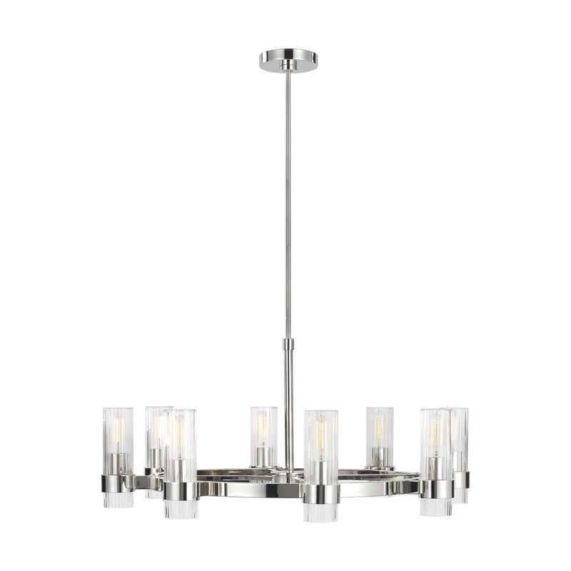 Chapman & Myers Geneva 33 Inch 8 Light Chandelier by Visual Comfort Studio Collection