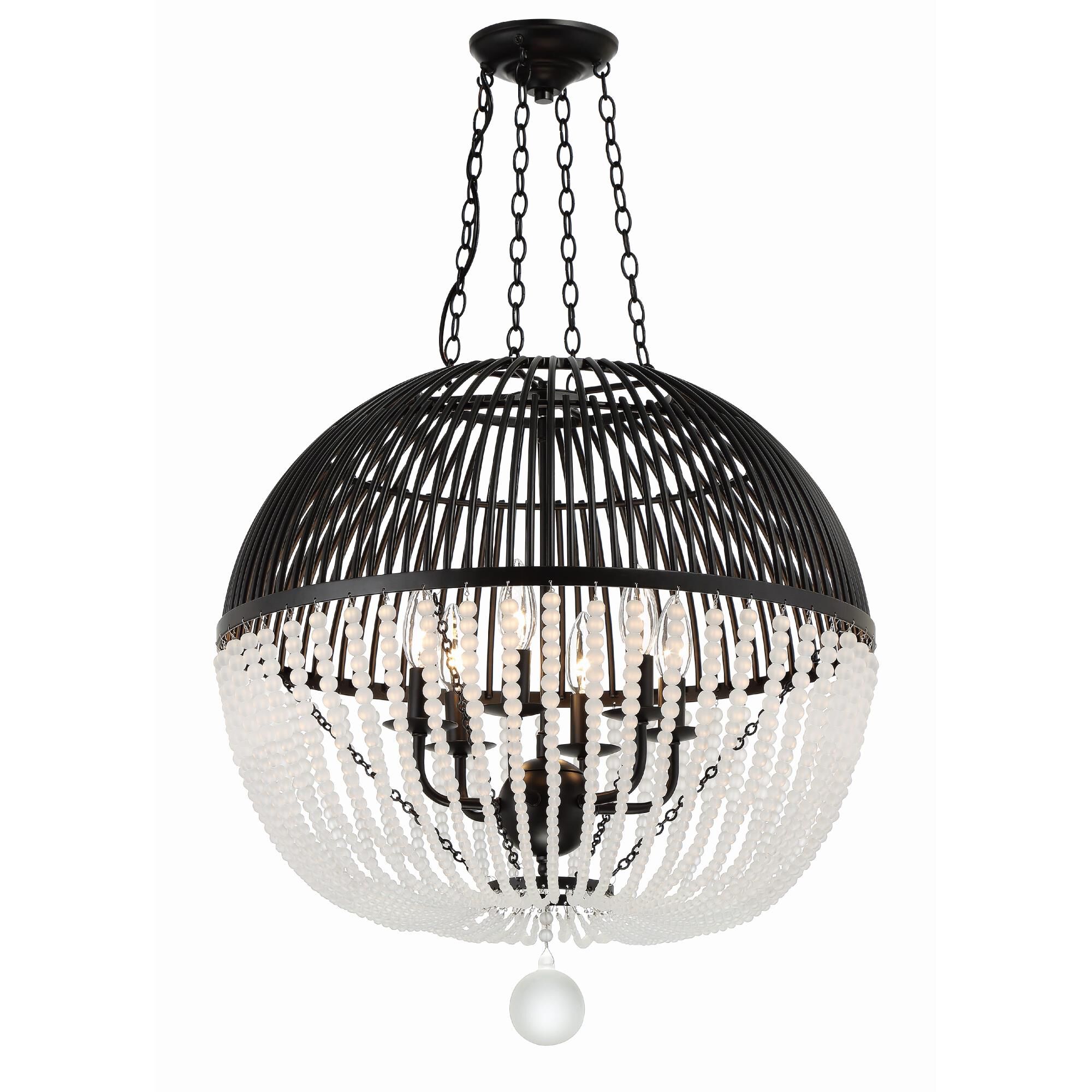 Duval 21 Inch 6 Light Mini Chandelier by Crystorama