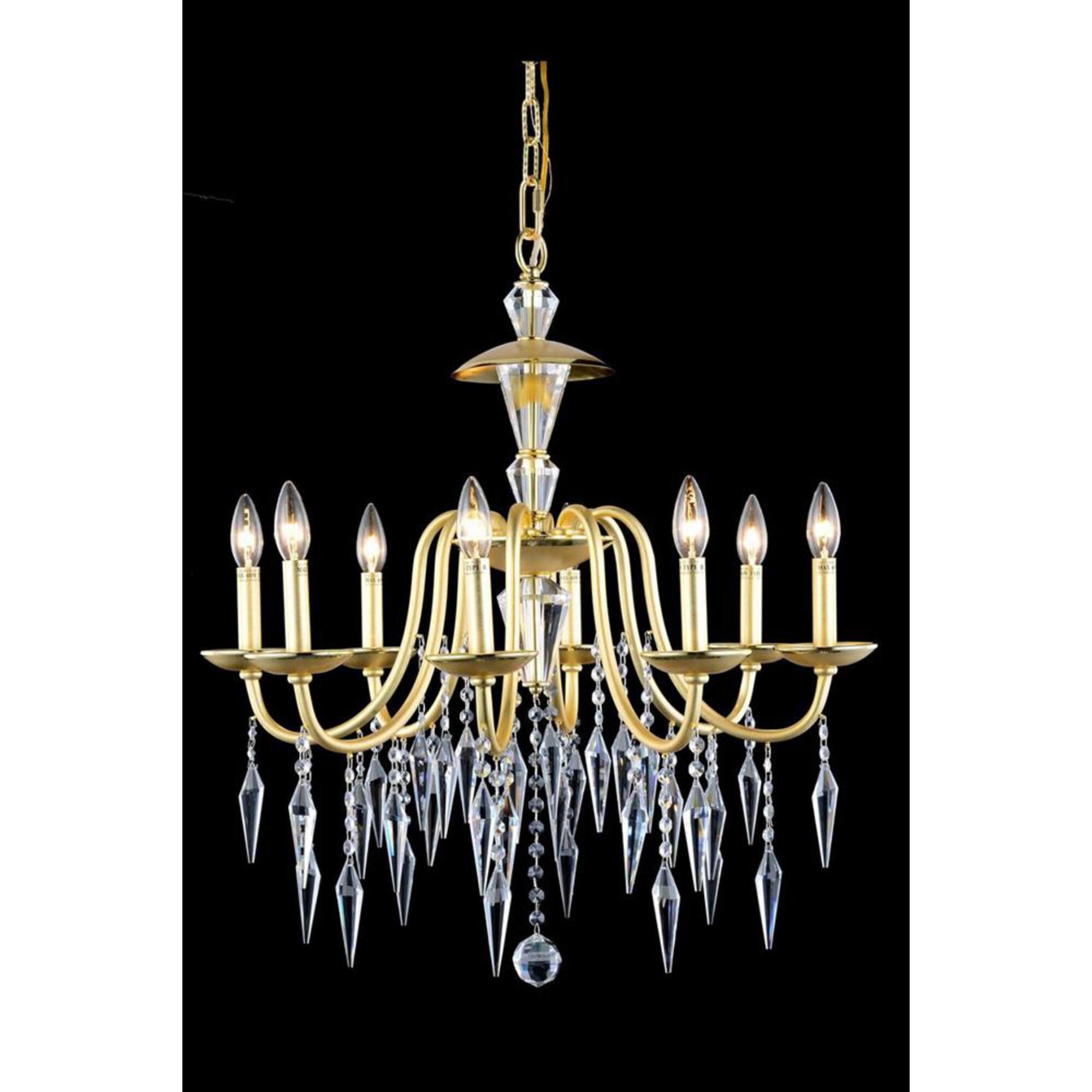 Gracieux 26 Inch 8 Light Chandelier by Elegant Lighting
