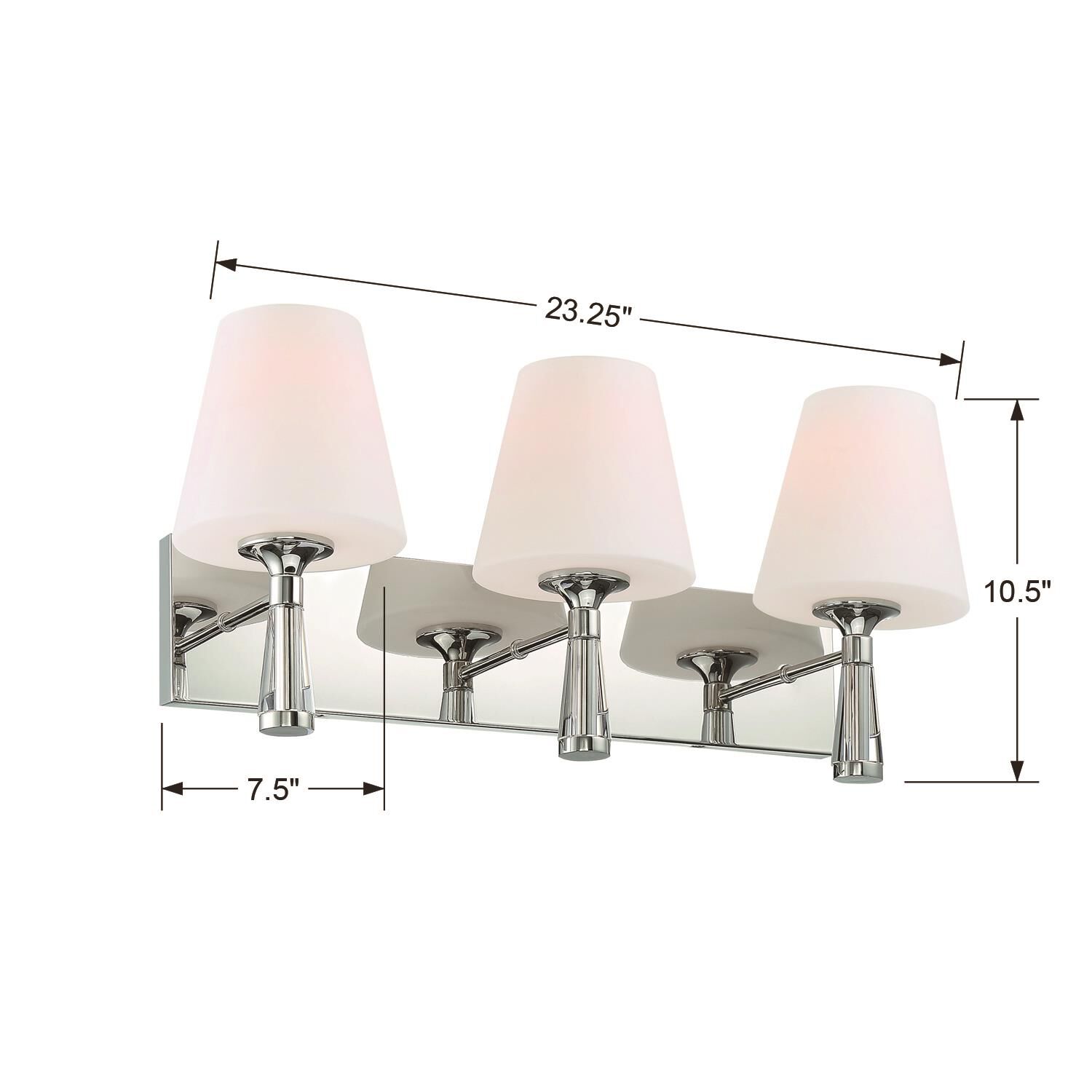 Ramsey 23 Inch 3 Light Bath Vanity Light by Crystorama