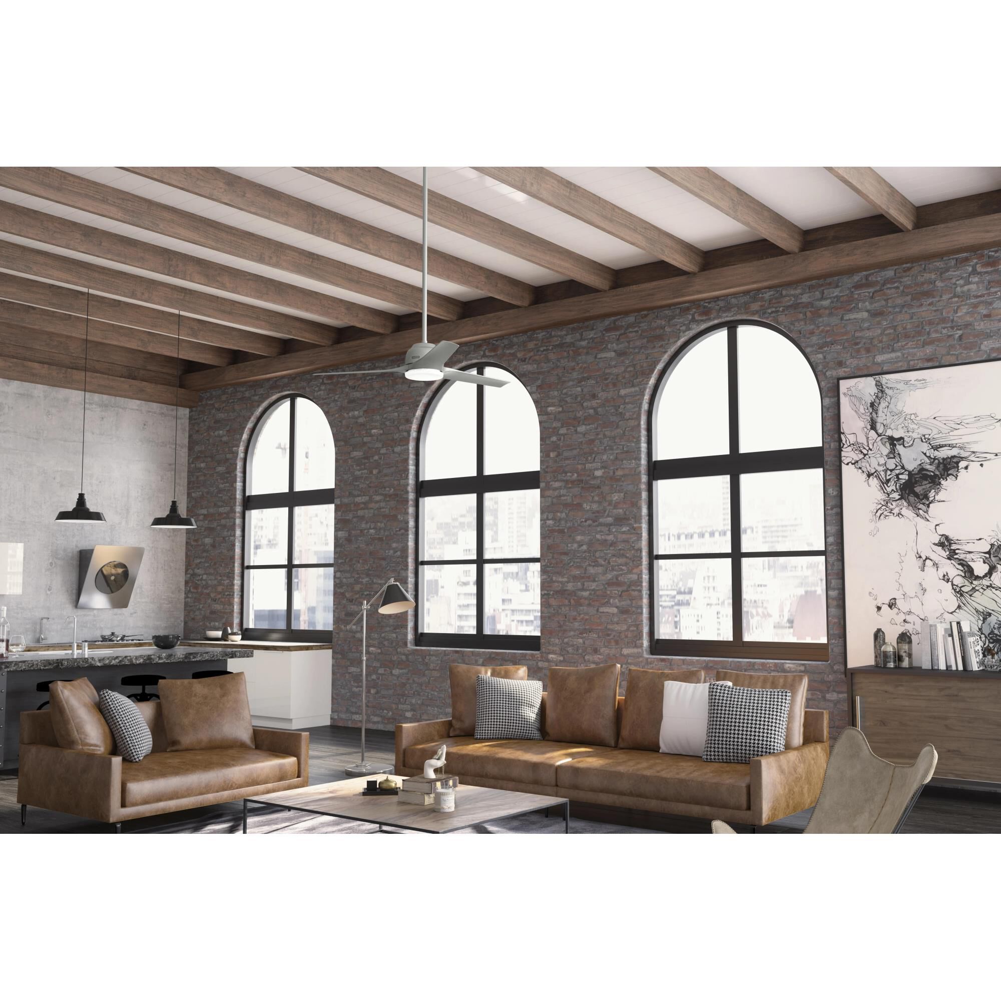 Gallegos Outdoor Rated 52 Inch Ceiling Fan with Light Kit by Hunter Fan