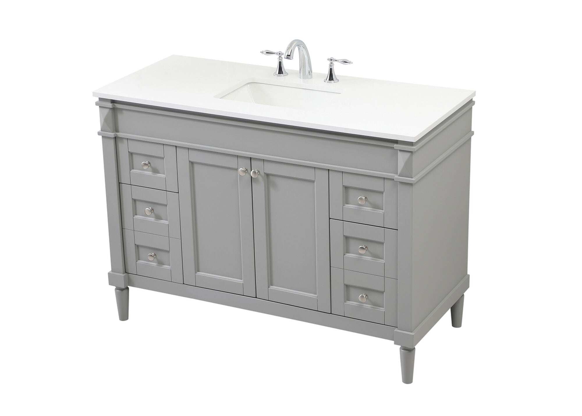 Shown in Grey finish and No Backsplash accent