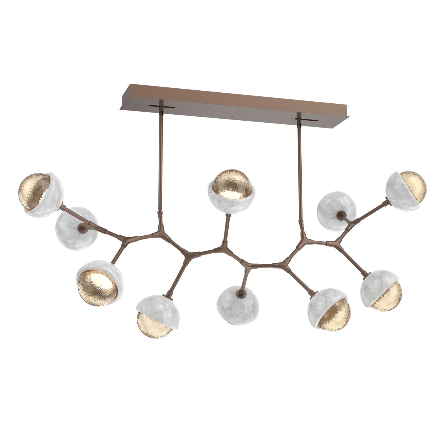 Levi Wilson Cabochon 56 Inch Linear Suspension Light by Hammerton Studio