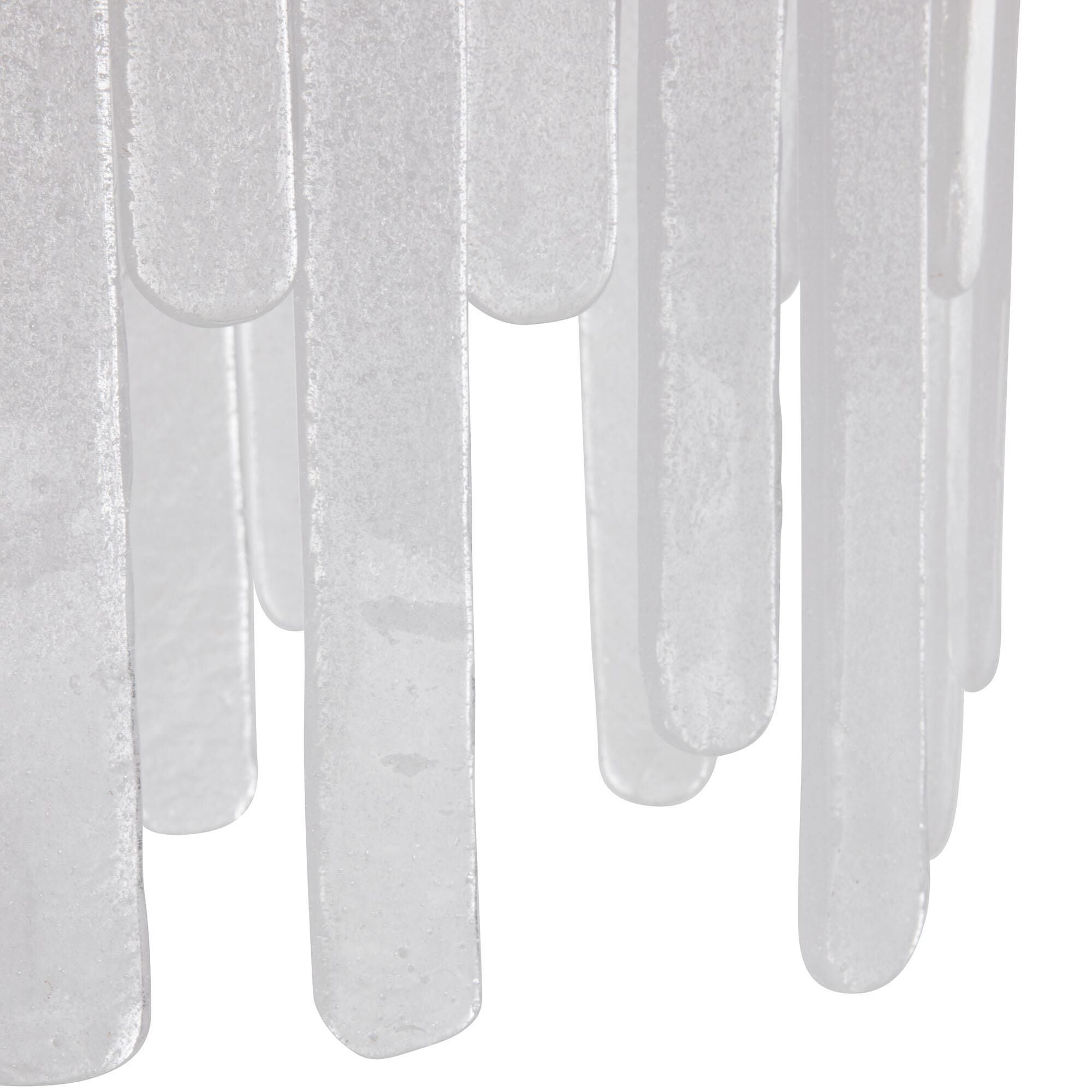 Shown in Clear finish and Seeded glass