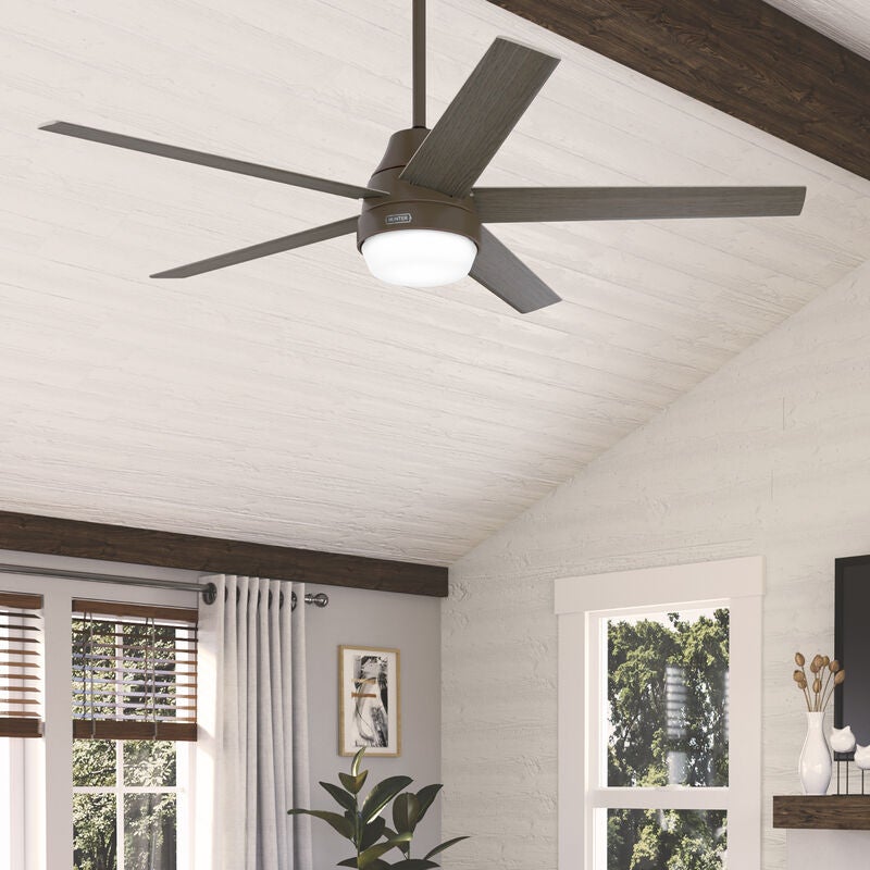 Aerodyne 60 Inch Ceiling Fan with Light Kit by Hunter Fan