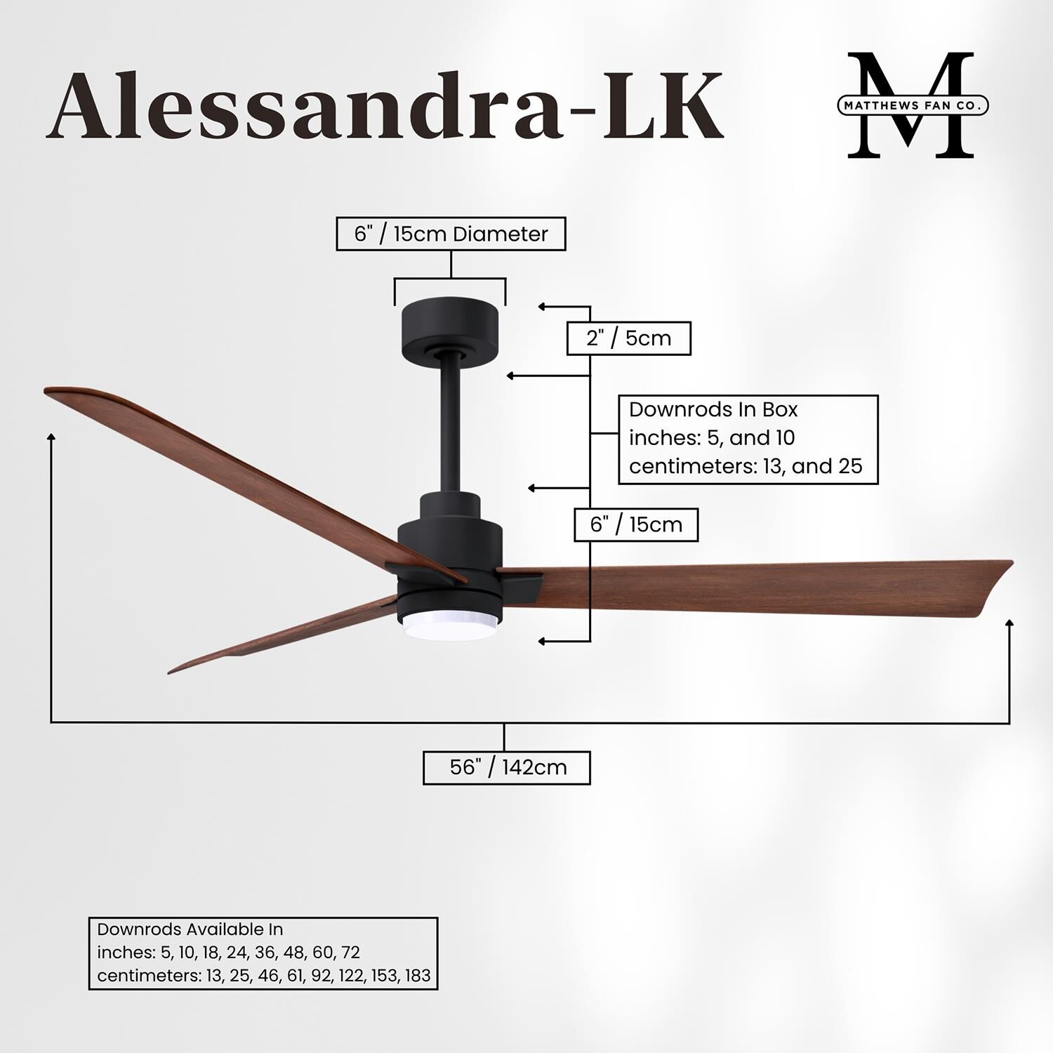 Alessandra 56 Inch Ceiling Fan by Matthews Fan Company