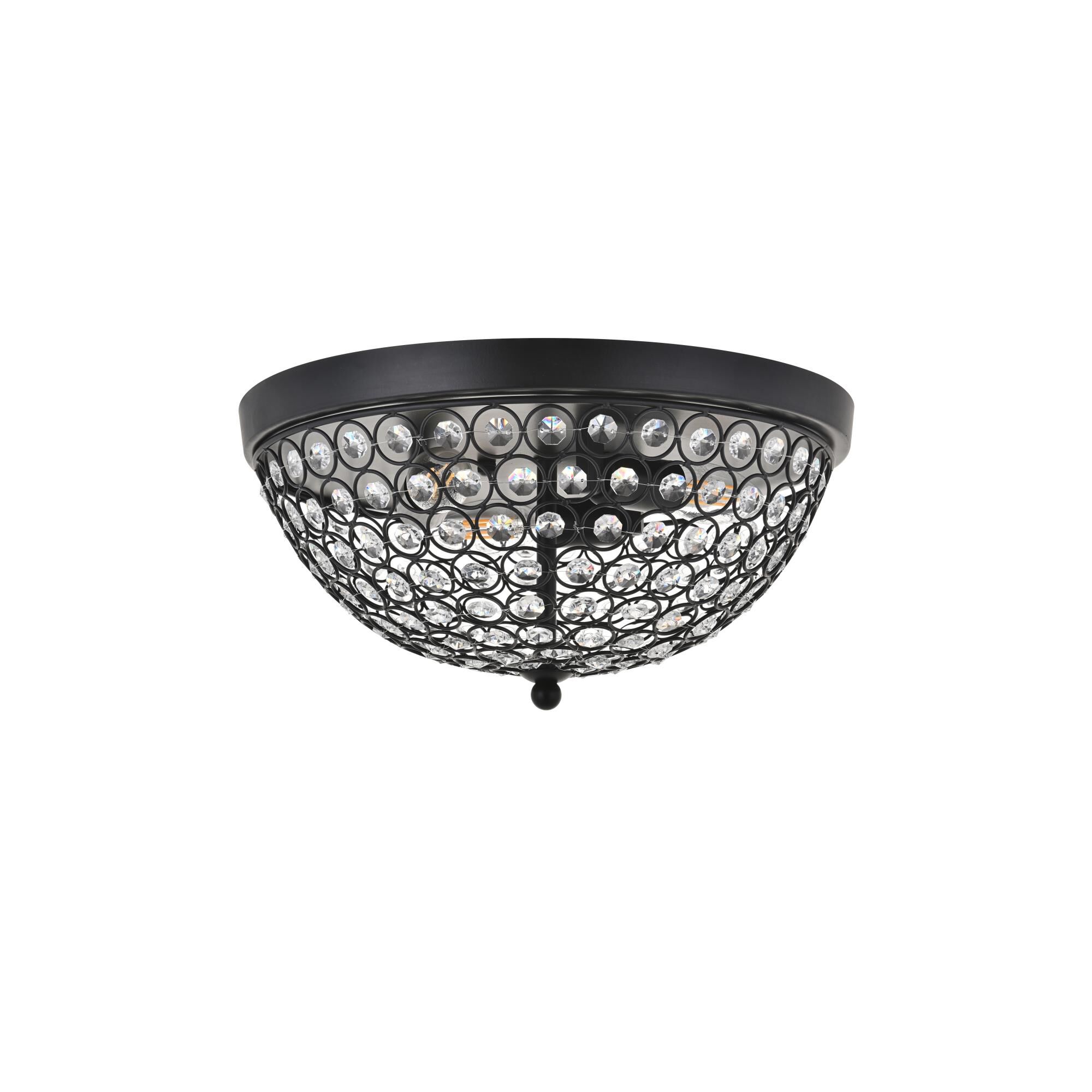 Taye 13 Inch 3 Light Flush Mount by Elegant Lighting