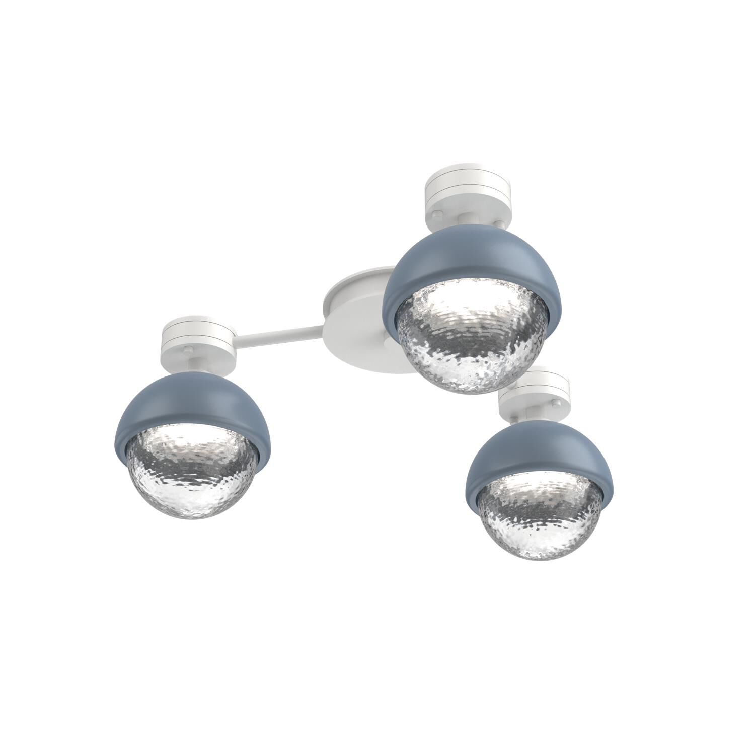 Shown in Salt White finish and Clear glass and Poppy Blue accent