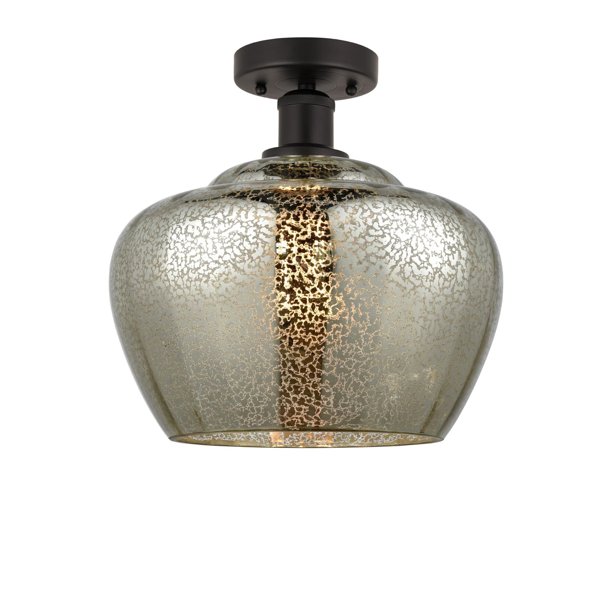 Shown in Oil Rubbed Bronze, Mercury finish and Mercury glass and Mercury Glass shade