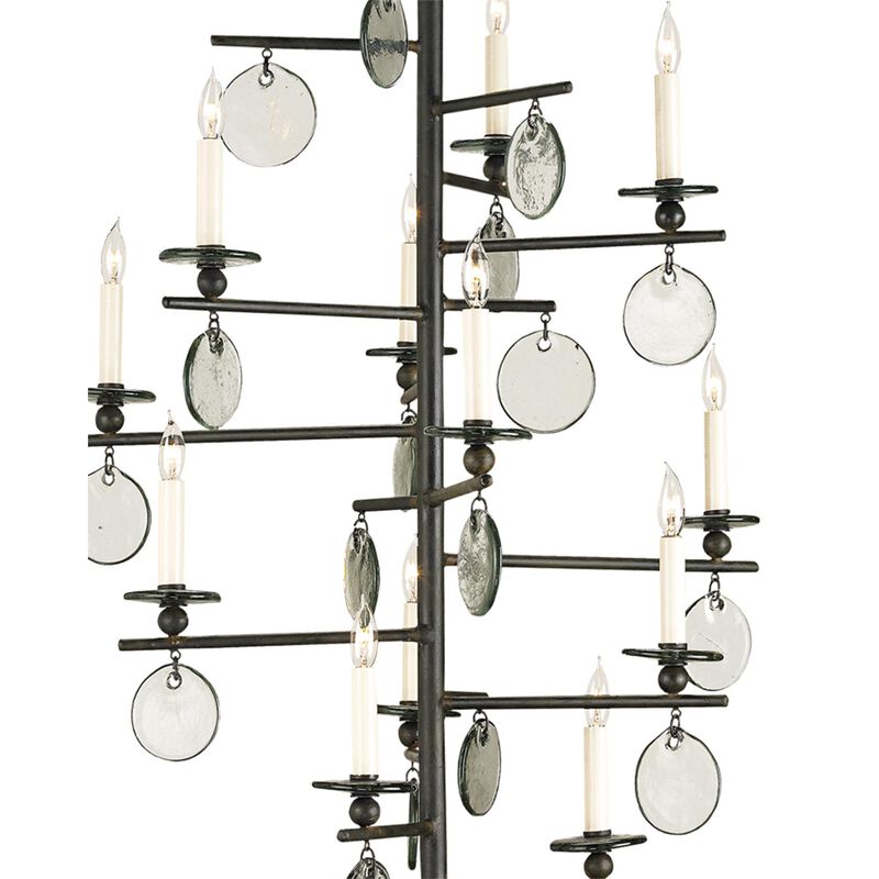 Sethos 28 Inch 12 Light Chandelier by Currey and Company