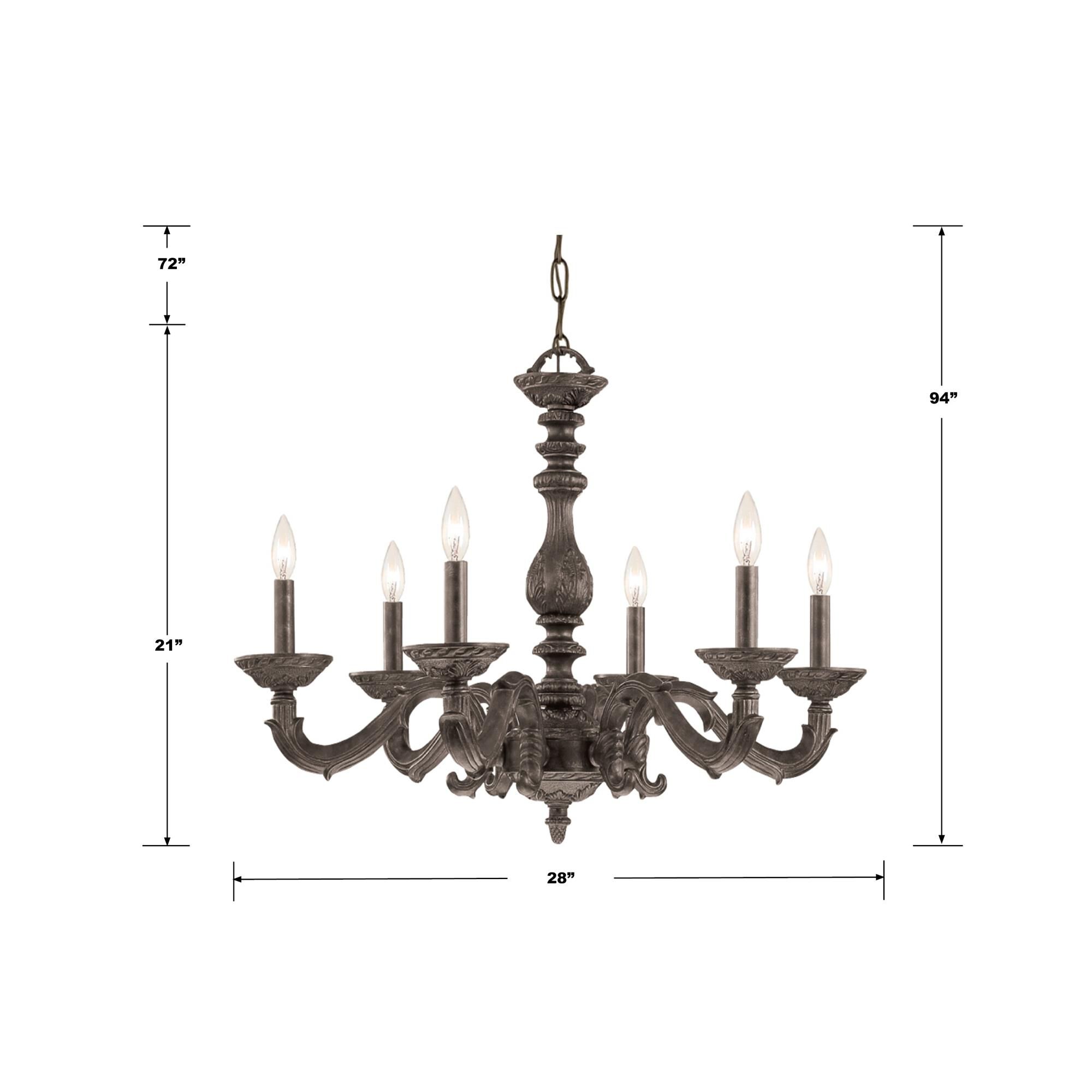 Paris Market 28 Inch 6 Light Chandelier by Crystorama