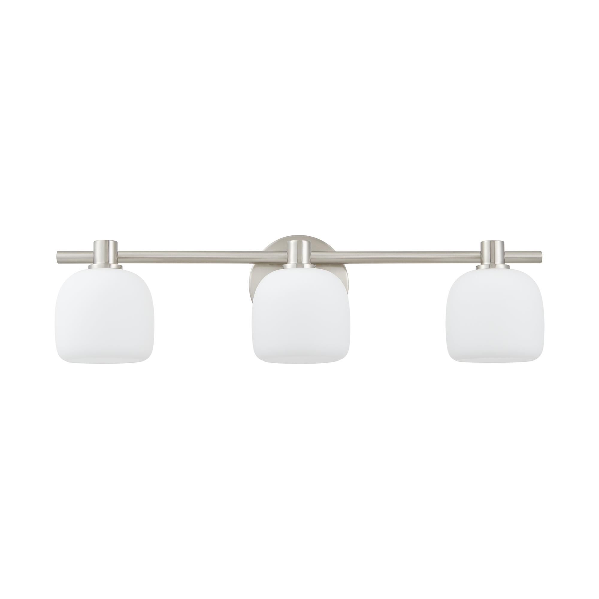Shown in Brushed Nickel finish and Etched Opal glass