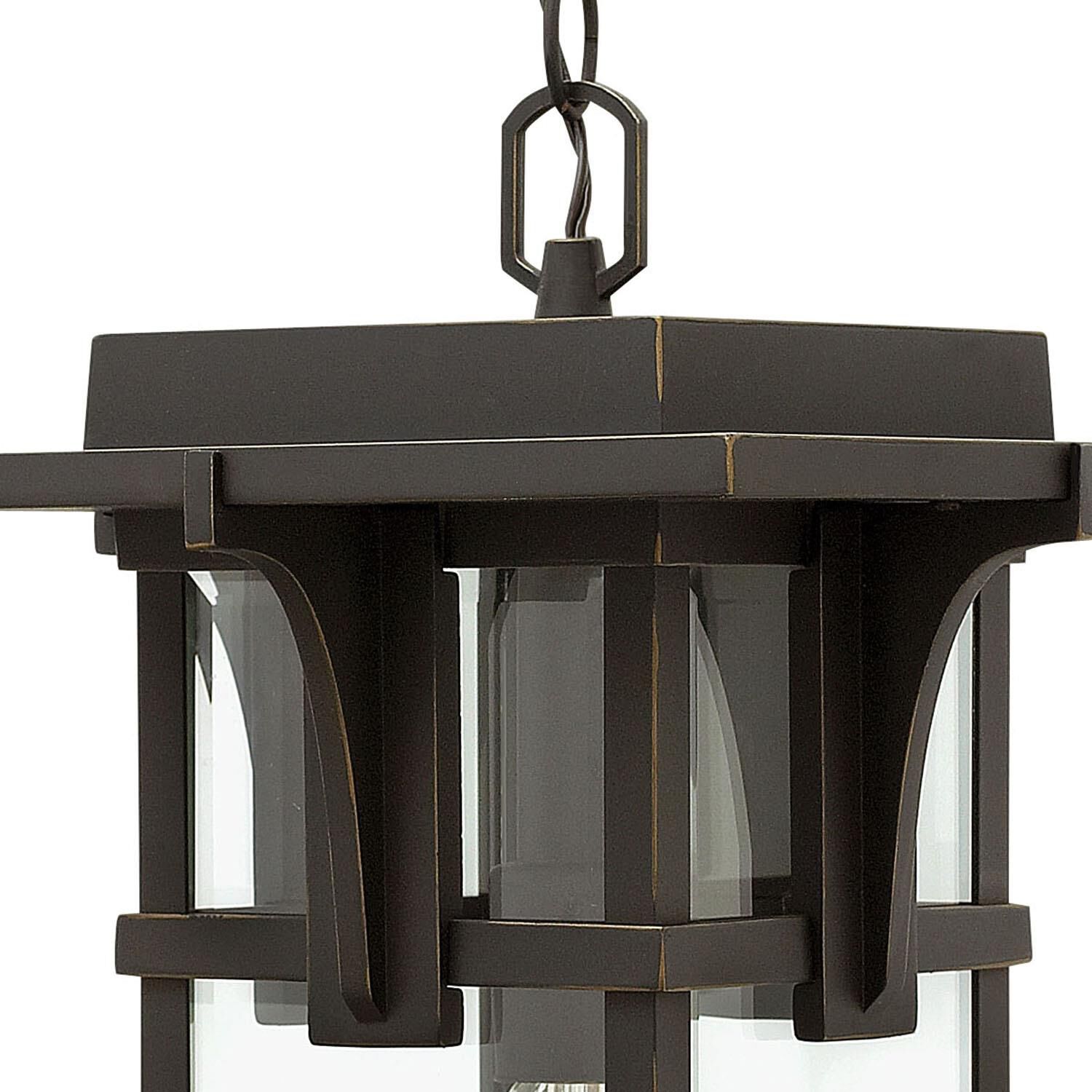 Shown in Oil Rubbed Bronze finish and Clear Beveled glass