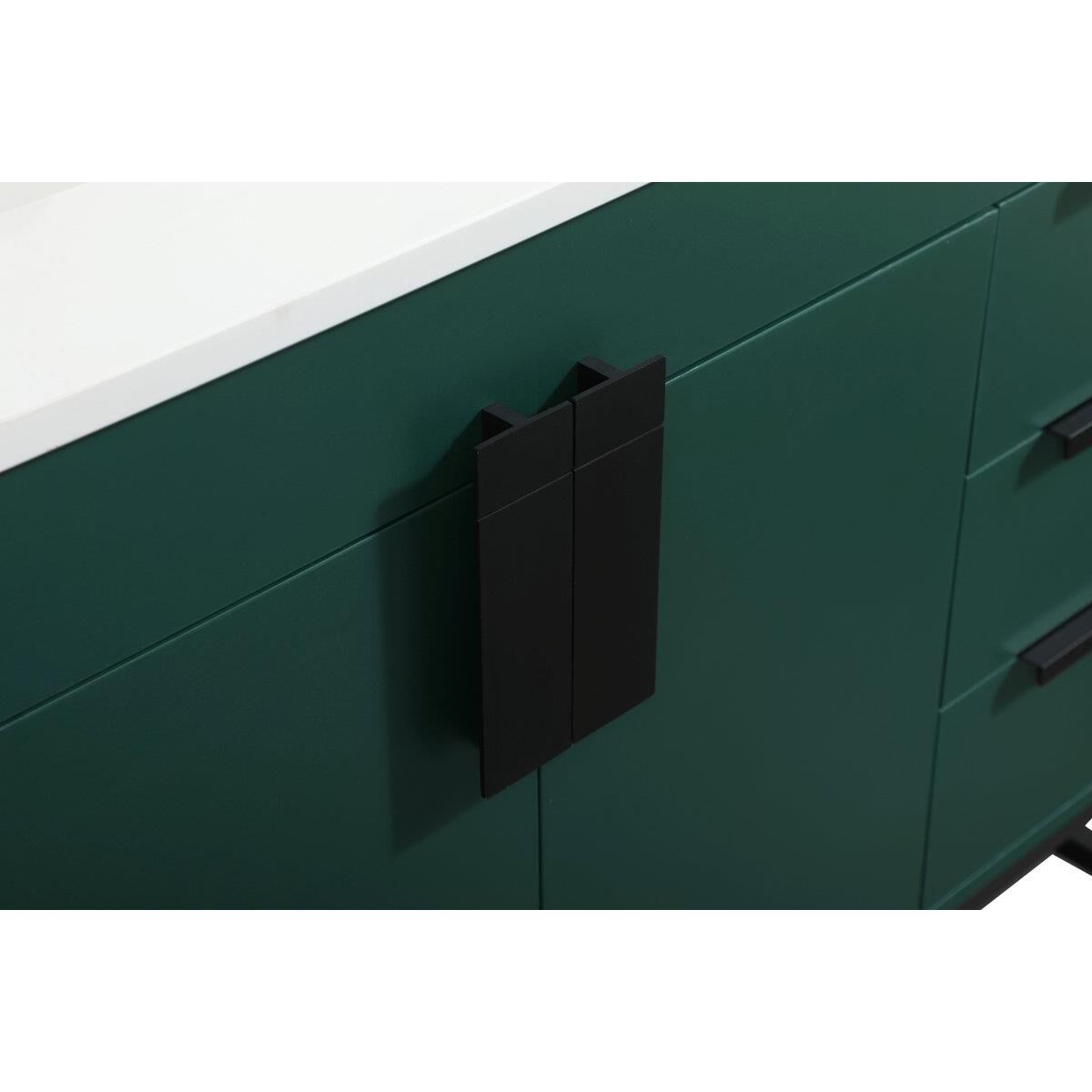 Shown in Green finish and With Backsplash accent