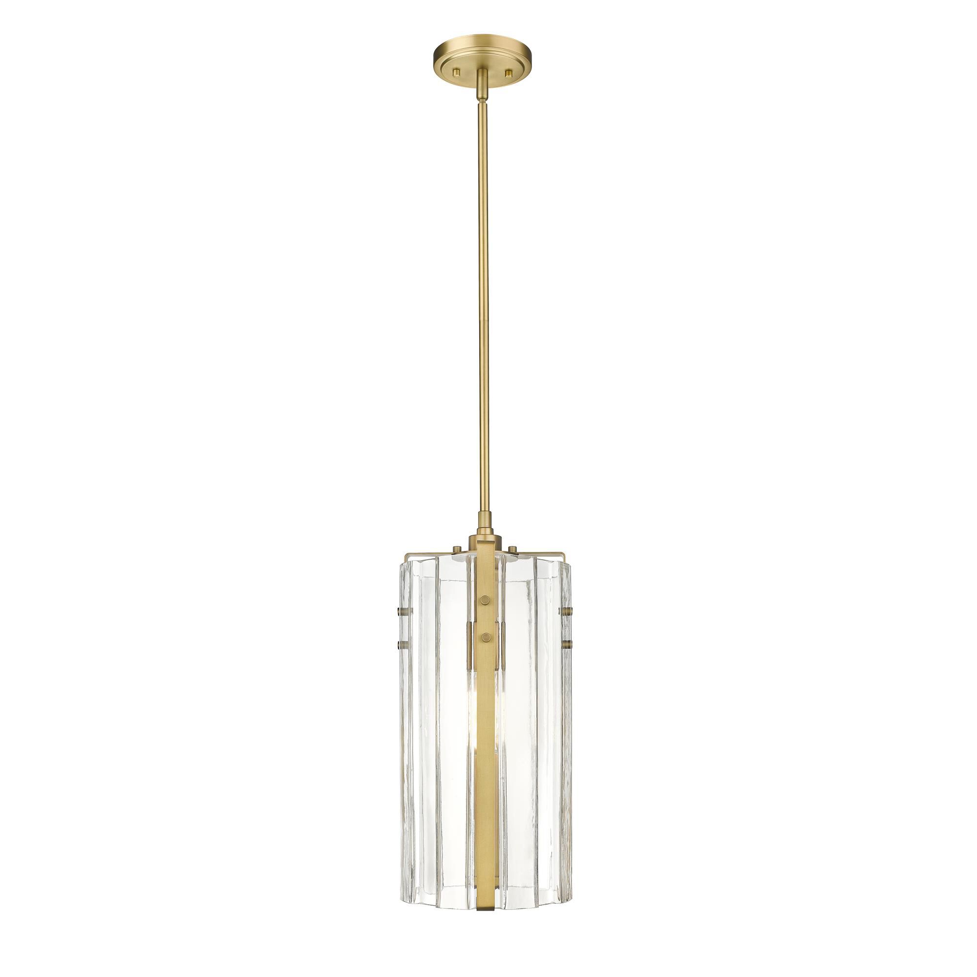 Shown in Rubbed Brass finish and Clear glass and Clear shade