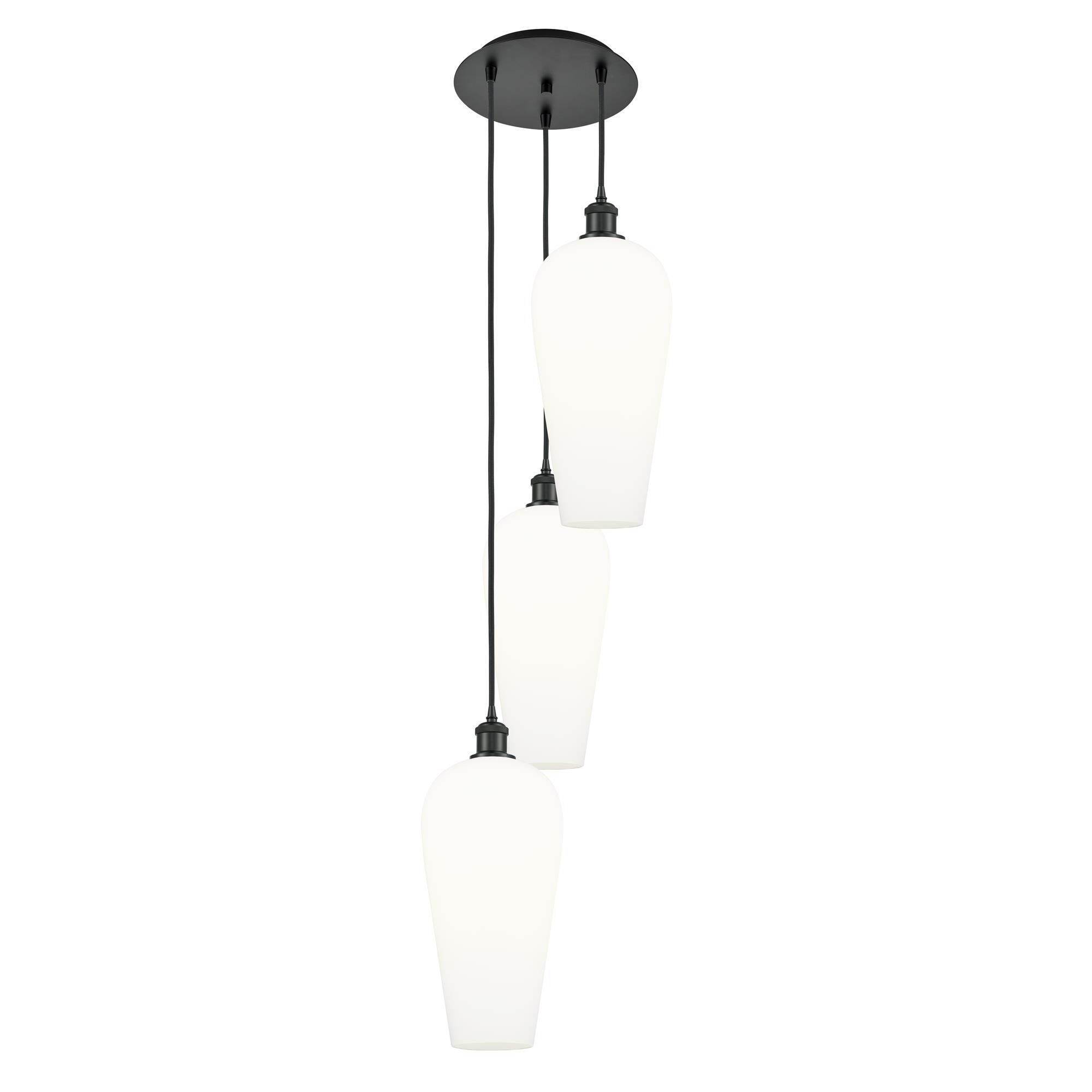 Shown in Matte Black finish and White glass