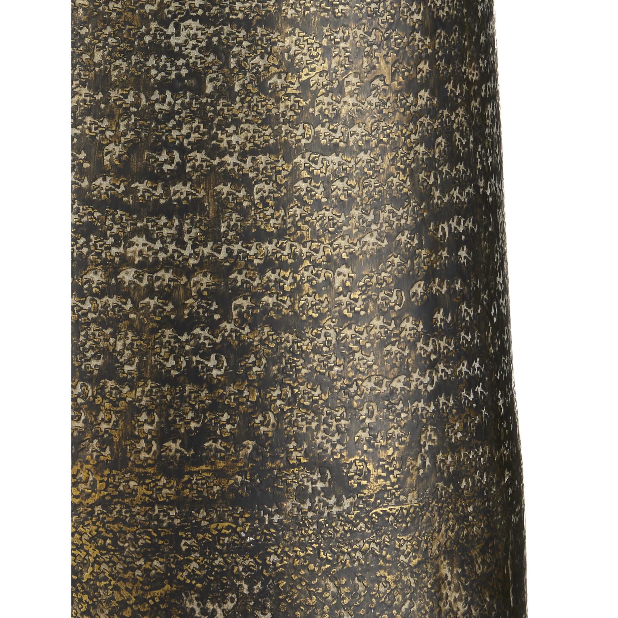 Shown in Antique Brass/Black/Whitewash finish and Off-White Linen shade