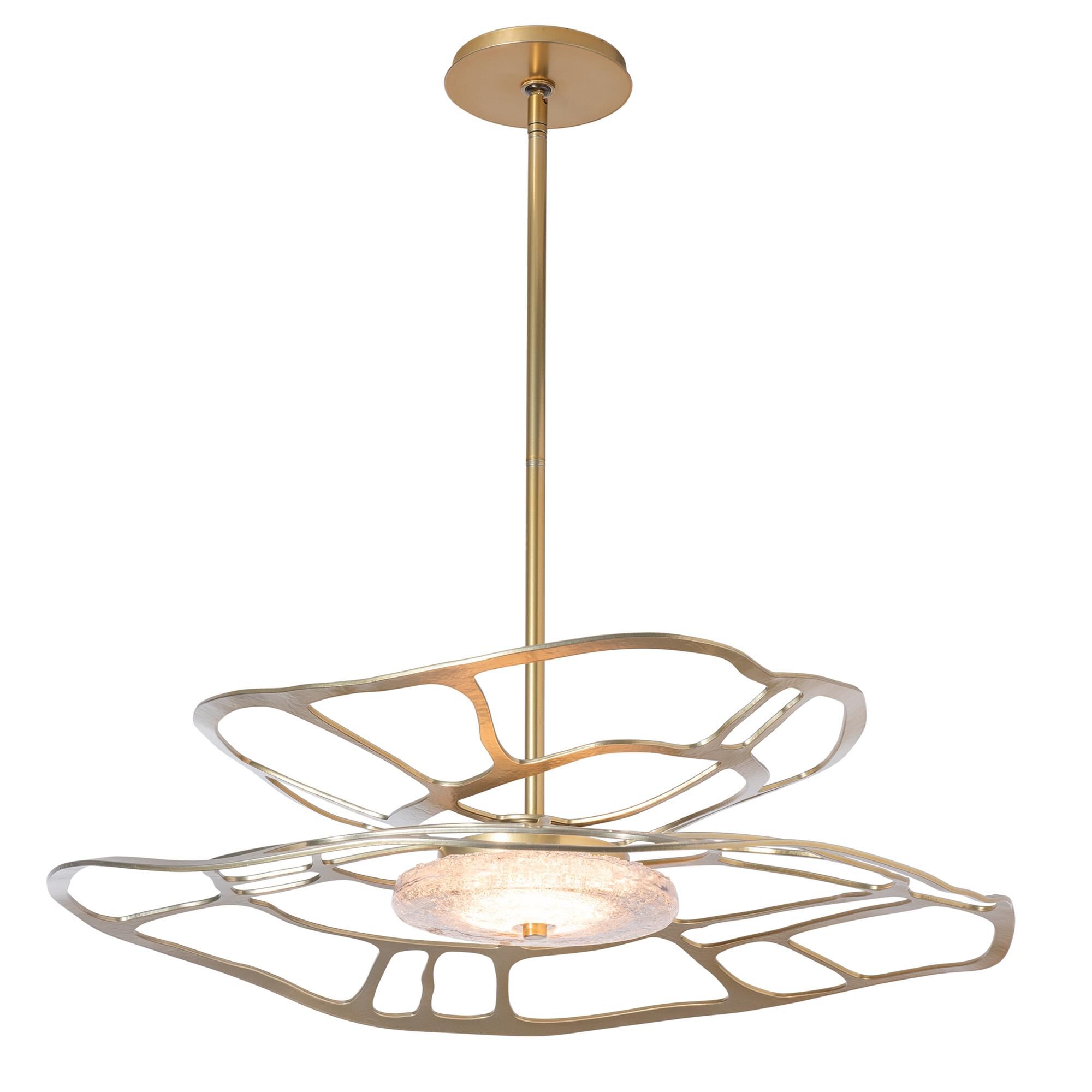 Shown in Modern Brass finish and Clear glass