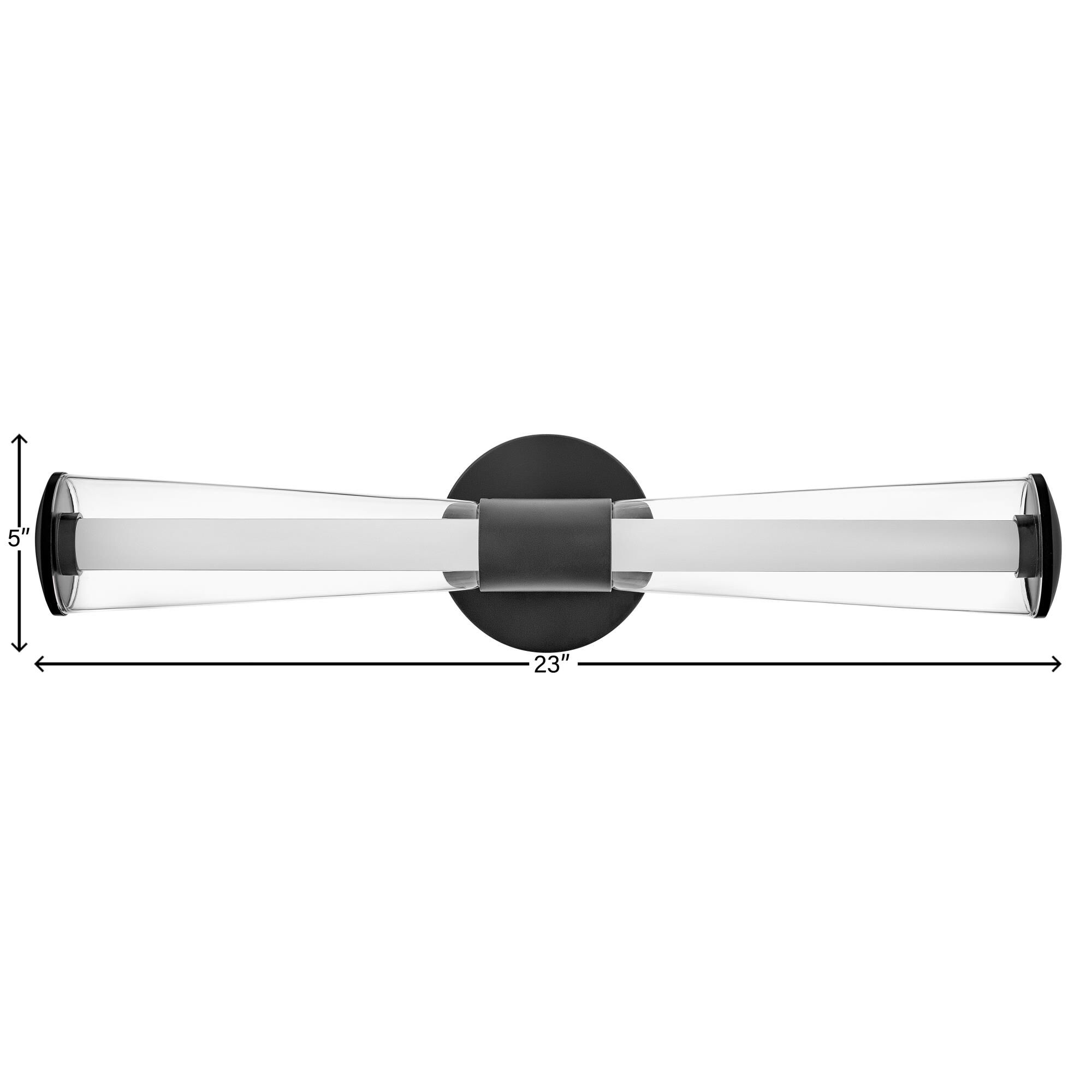 Shown in Black finish and Clear glass