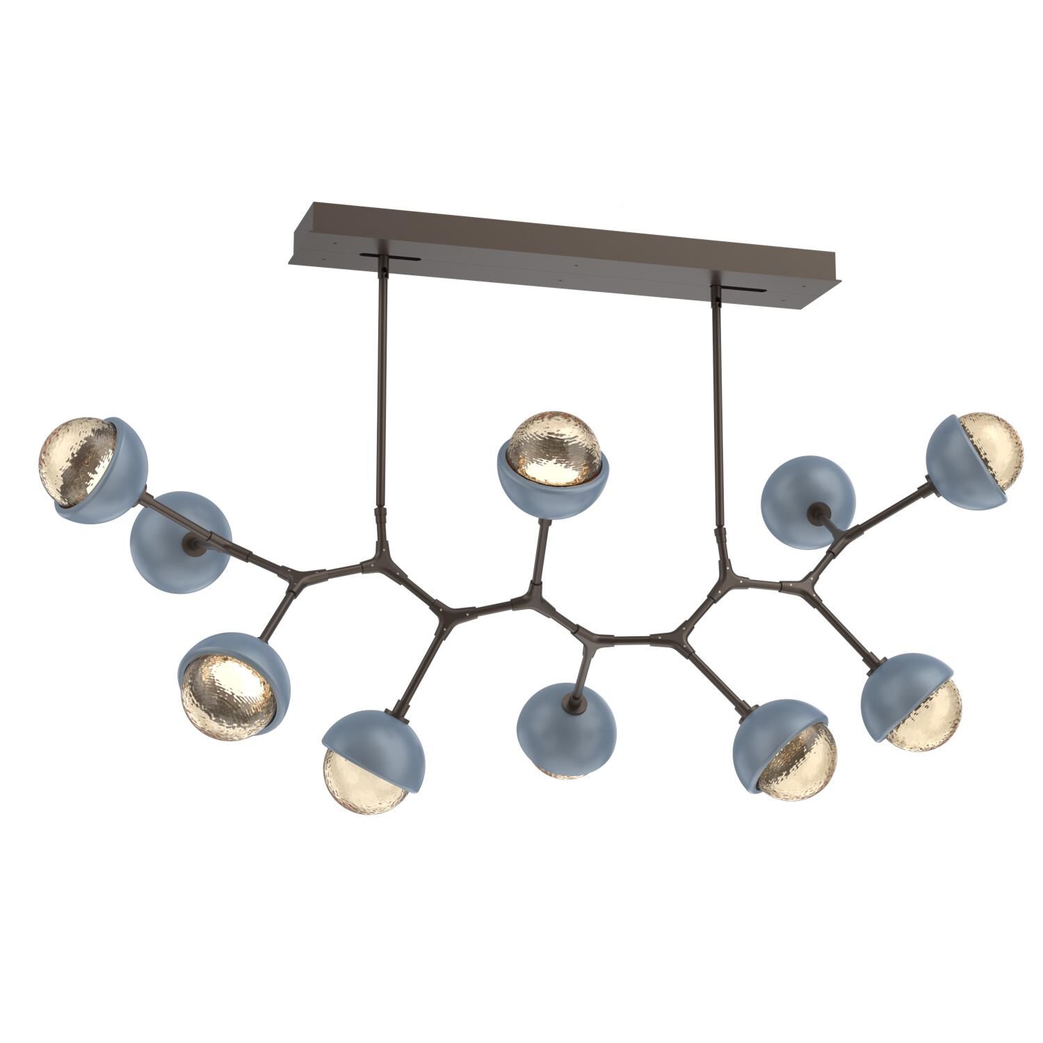 Levi Wilson Cabochon 56 Inch Linear Suspension Light by Hammerton Studio