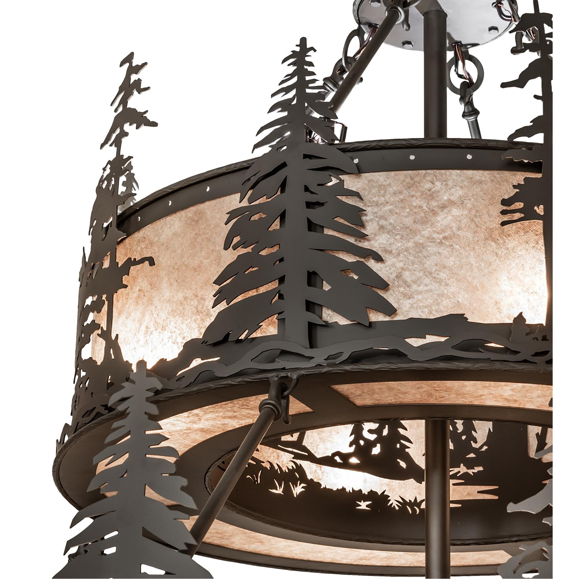 Tall Pines 56 Inch 12 Light Chandelier by Meyda Lighting