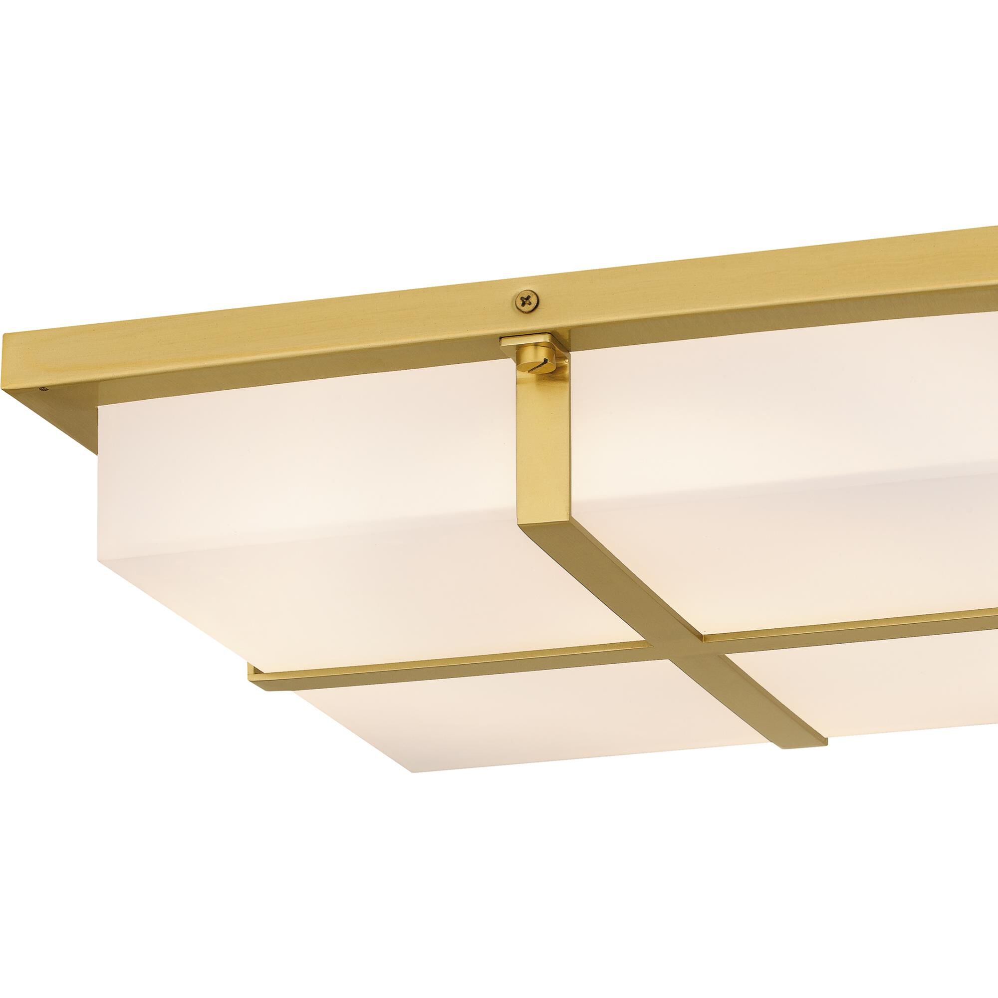 Shown in Brushed Gold finish and Sandblast Acrylic shade