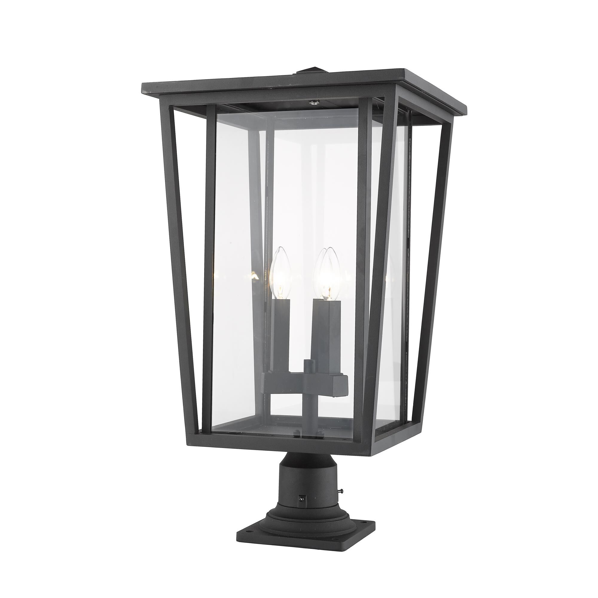 Seoul 25 Inch Tall 3 Light Outdoor Pier Lamp by Z-Lite