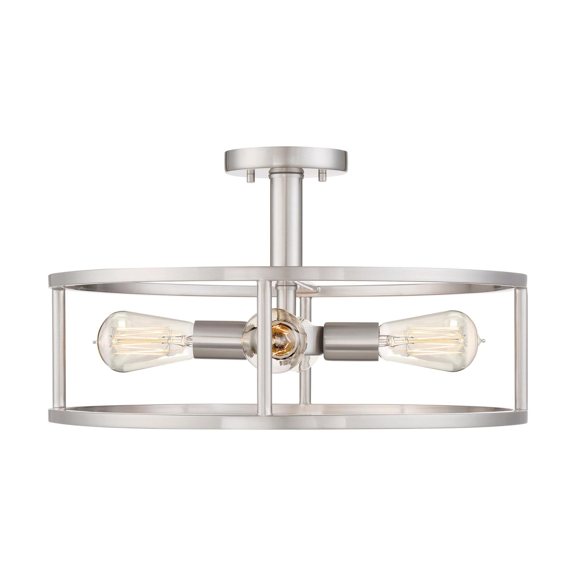 New Harbor 18 Inch 4 Light Semi Flush Mount by Quoizel