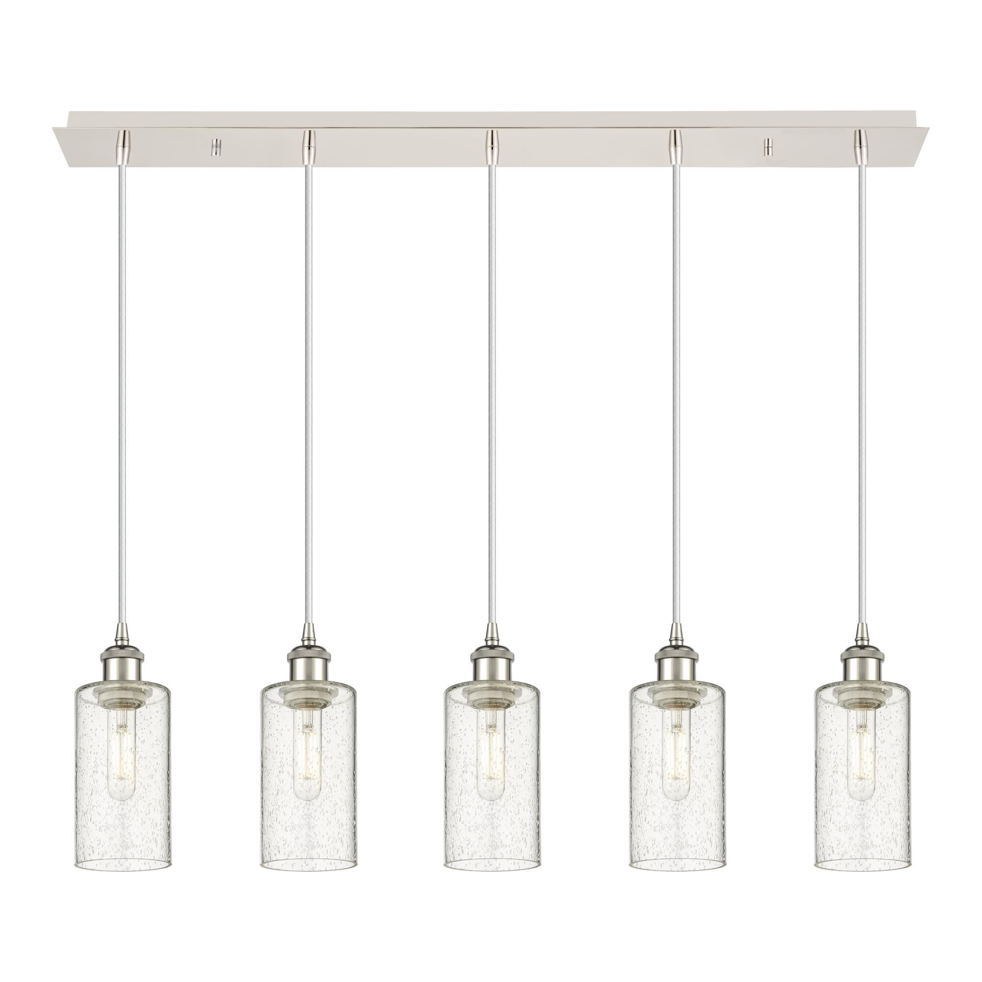 Shown in Polished Nickel finish and Seedy shade