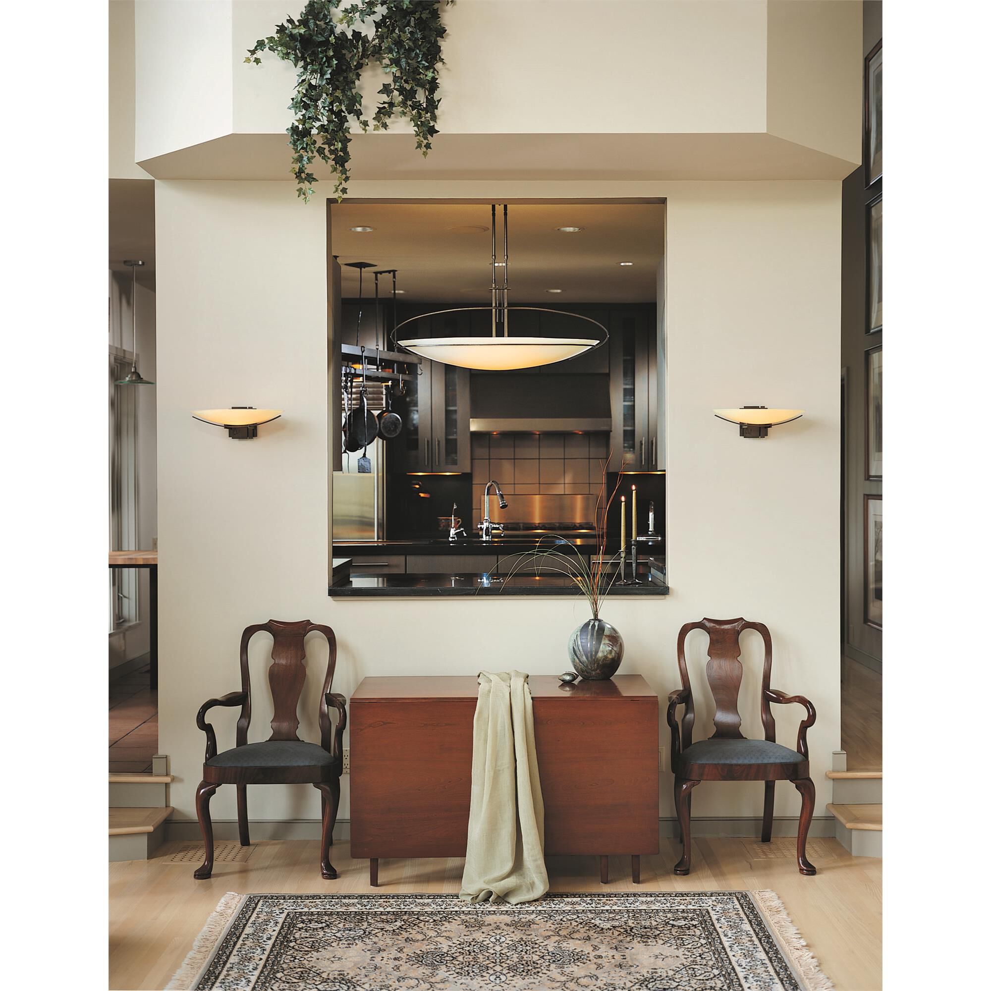 Shown in Bronze finish and Opal  glass