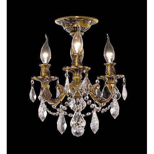 Rosalia 13 Inch 3 Light Semi Flush Mount by Elegant Lighting