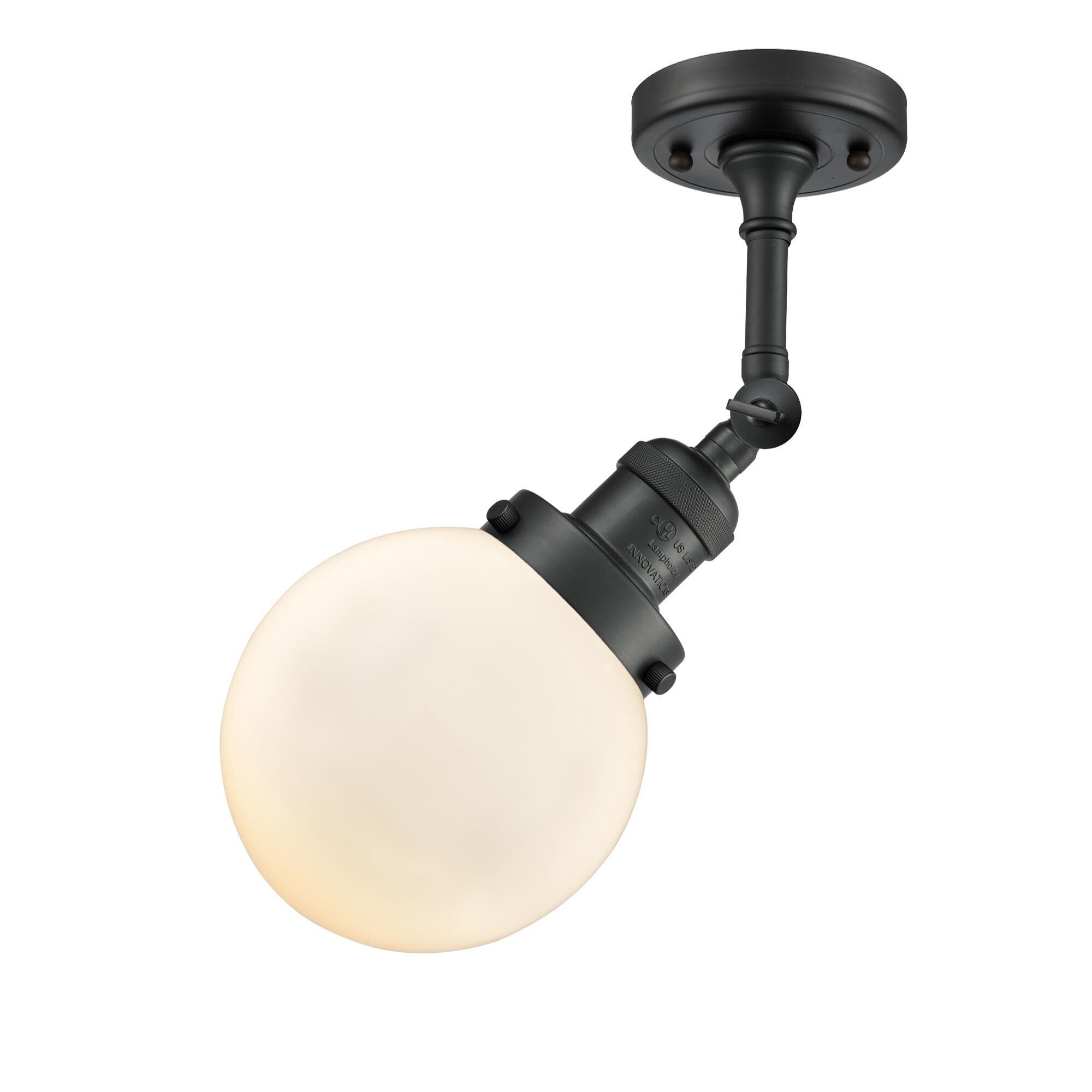 Shown in Matte Black finish and Matte White Cased glass and No Accent accent