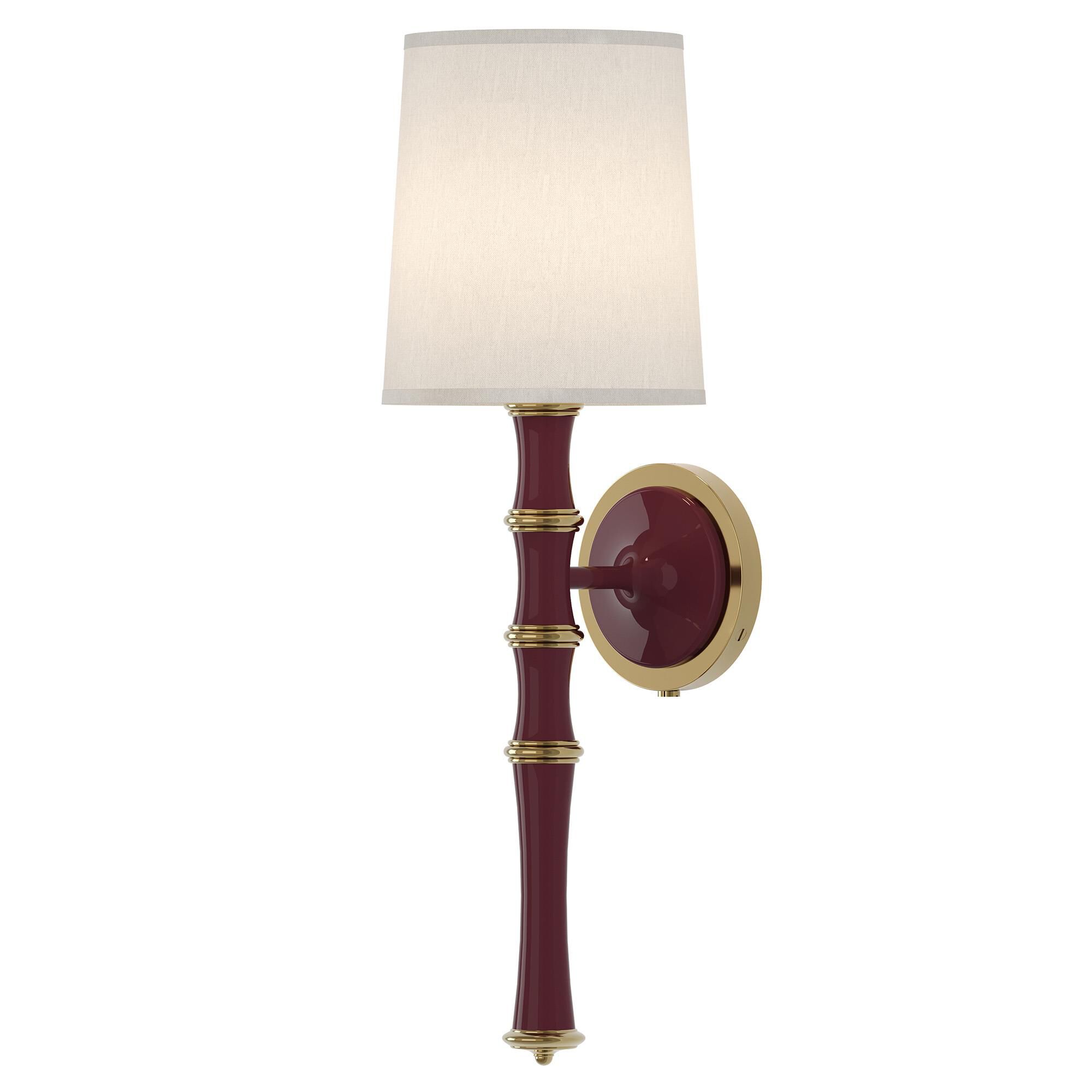Shown in Sugar Plum finish and Fondine shade and Modern Brass accent