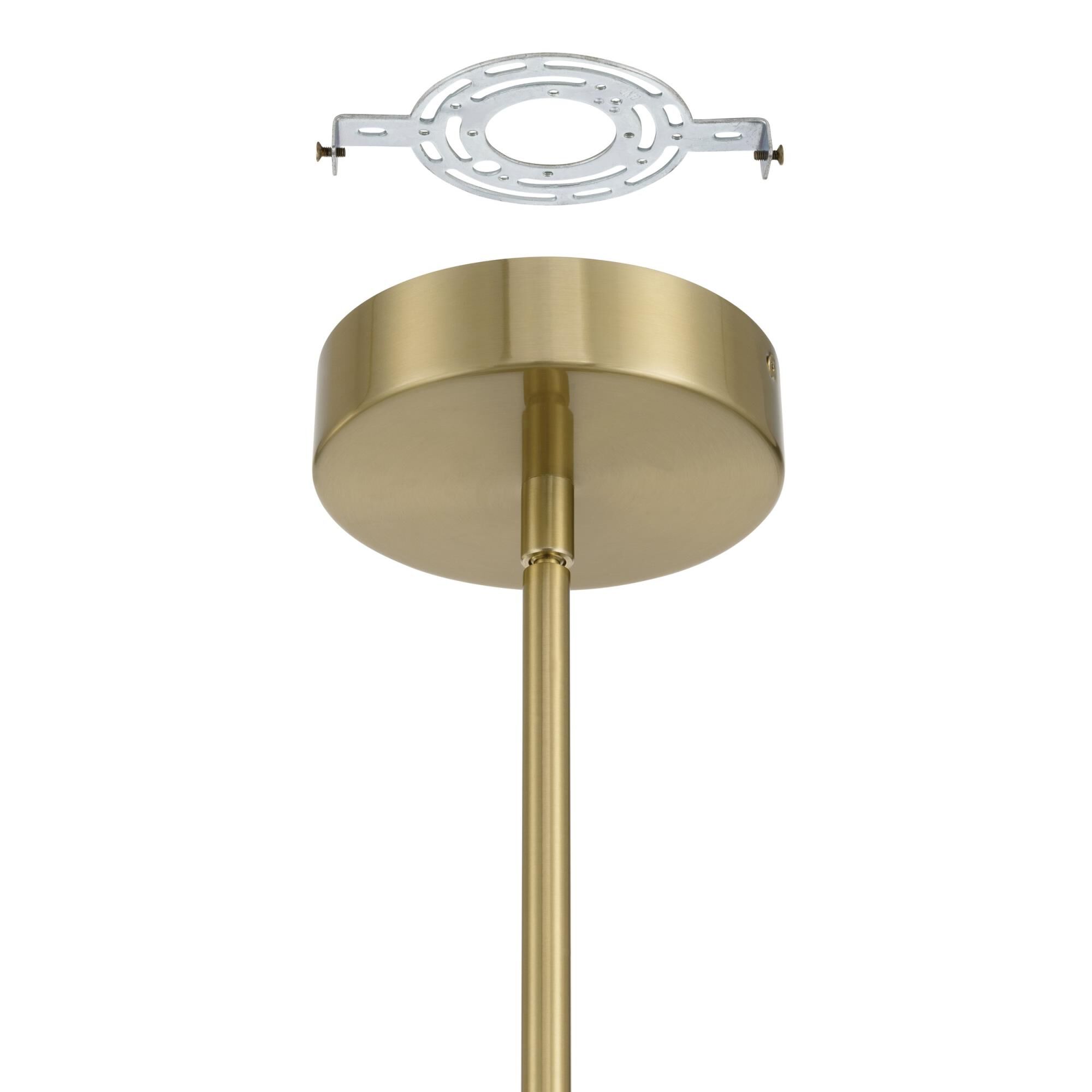 Shown in Brass finish and Gold Leaf HandPressed glass