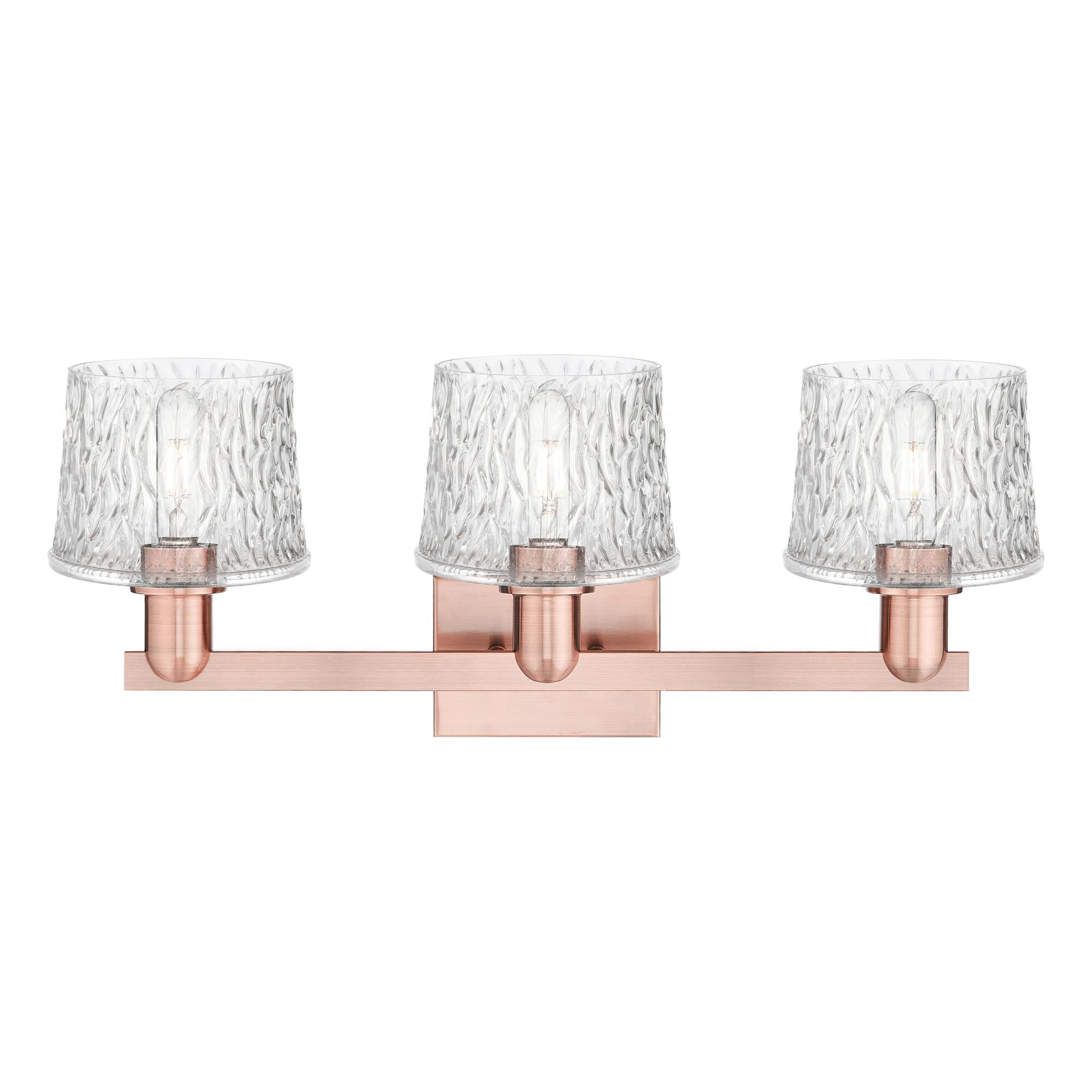 Shown in Champagne Bronze finish and Clear glass