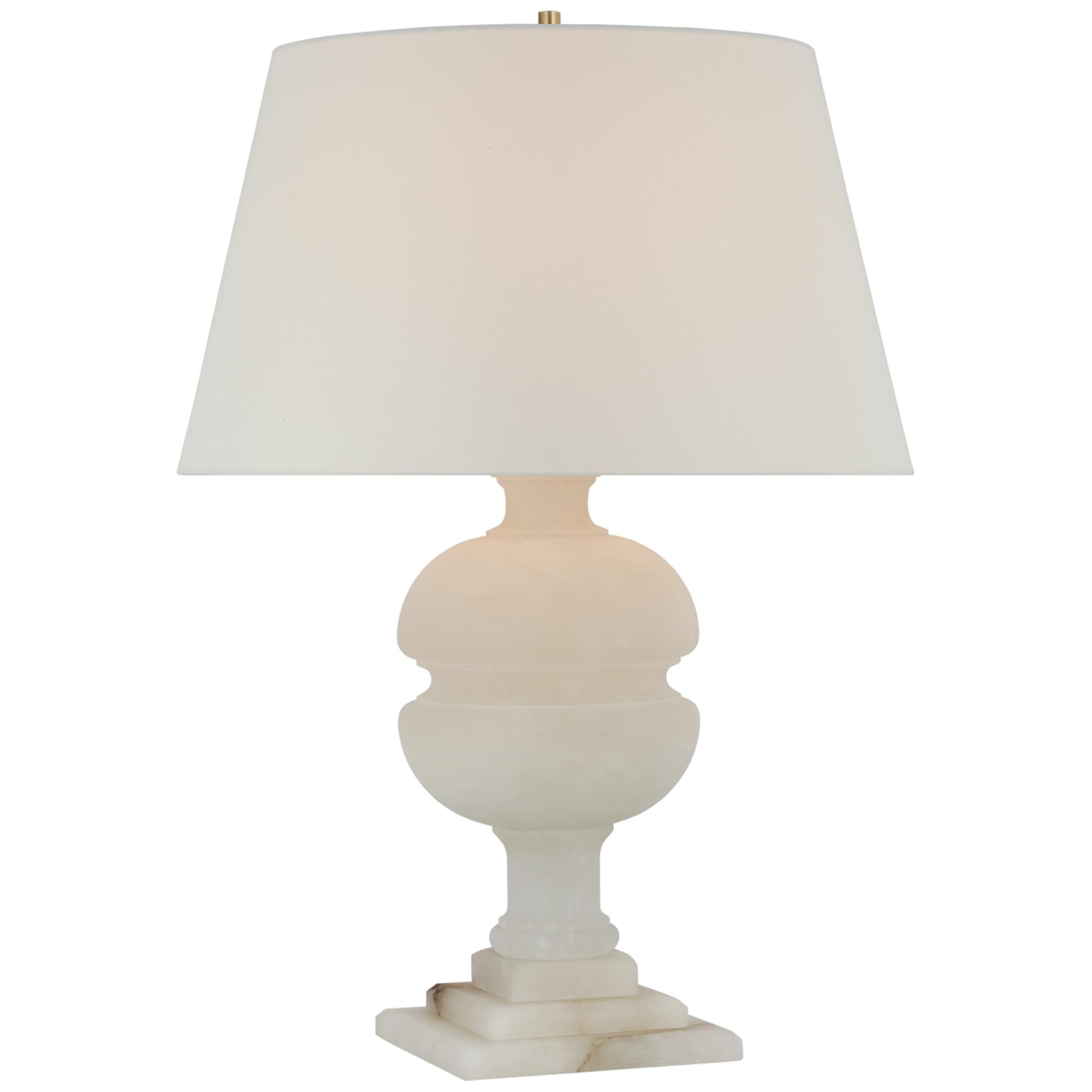 Shown in Alabaster finish and Linen shade
