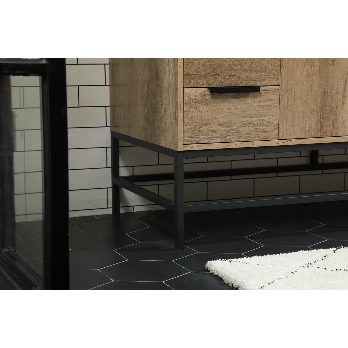 Shown in Natural Oak finish and Without Backsplash accent