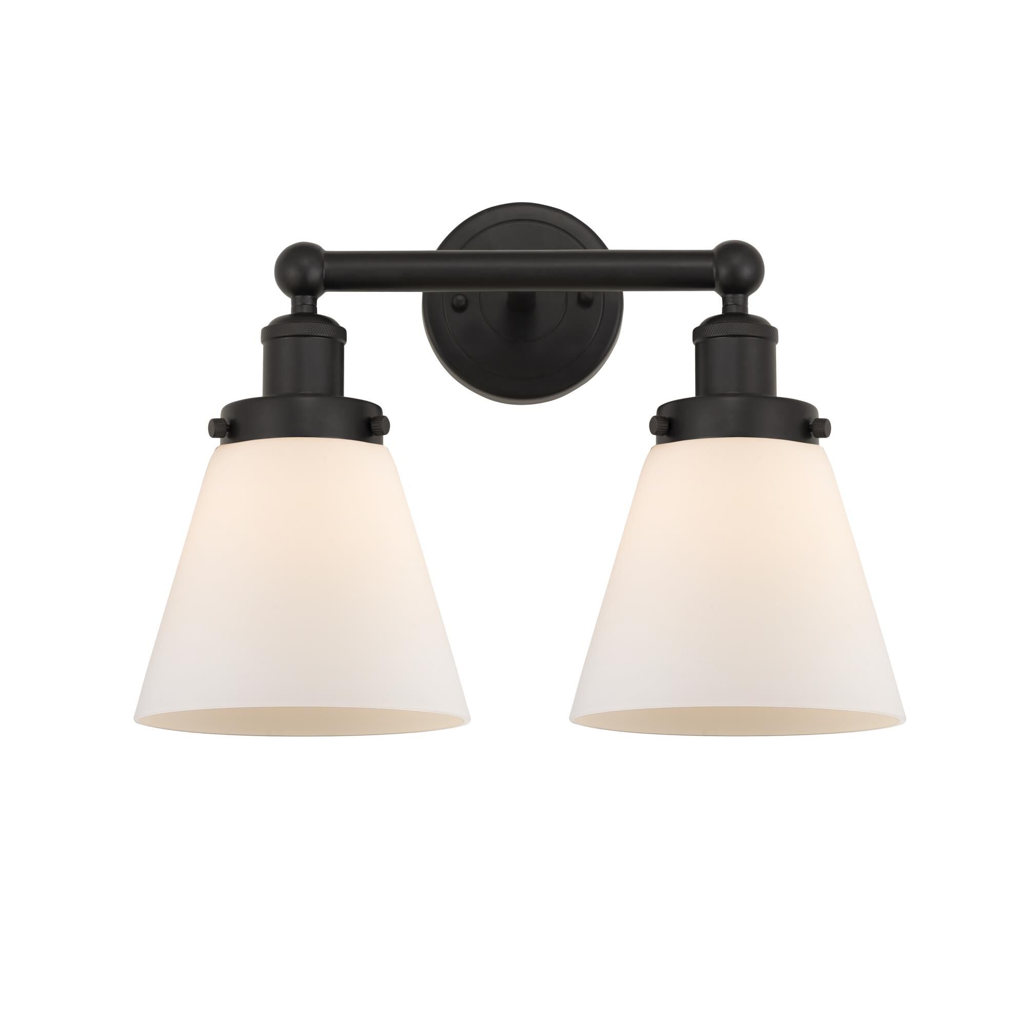 Shown in Oil Rubbed Bronze, Matte White finish and Matte White glass and Matte White Glass shade
