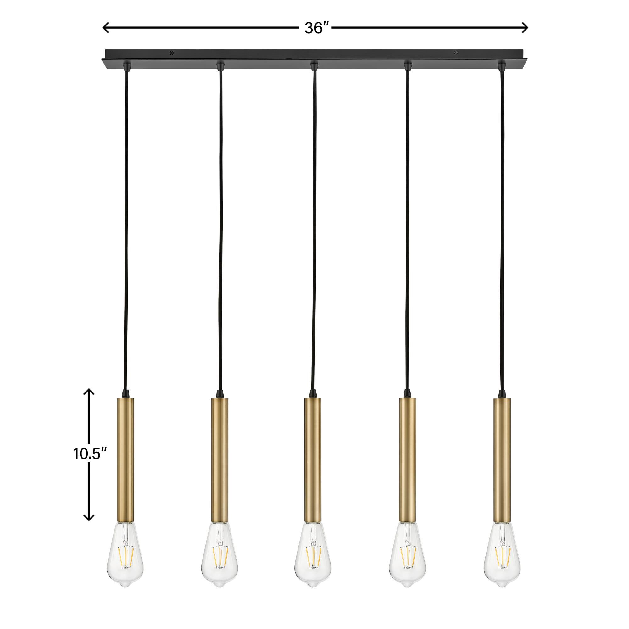 Shown in Lacquered Brass finish and Black accent