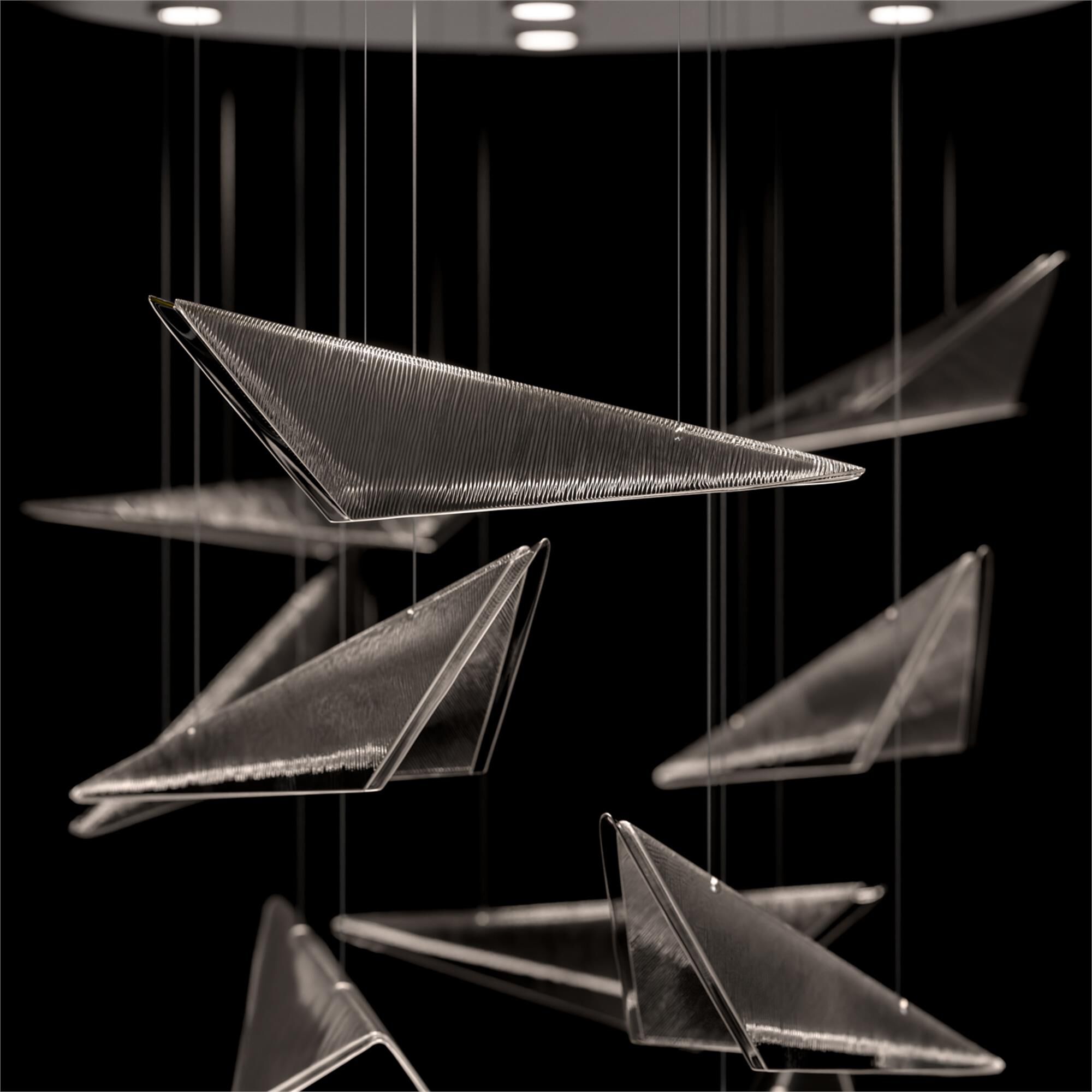 Shown in Silver finish and Smoke Linear glass