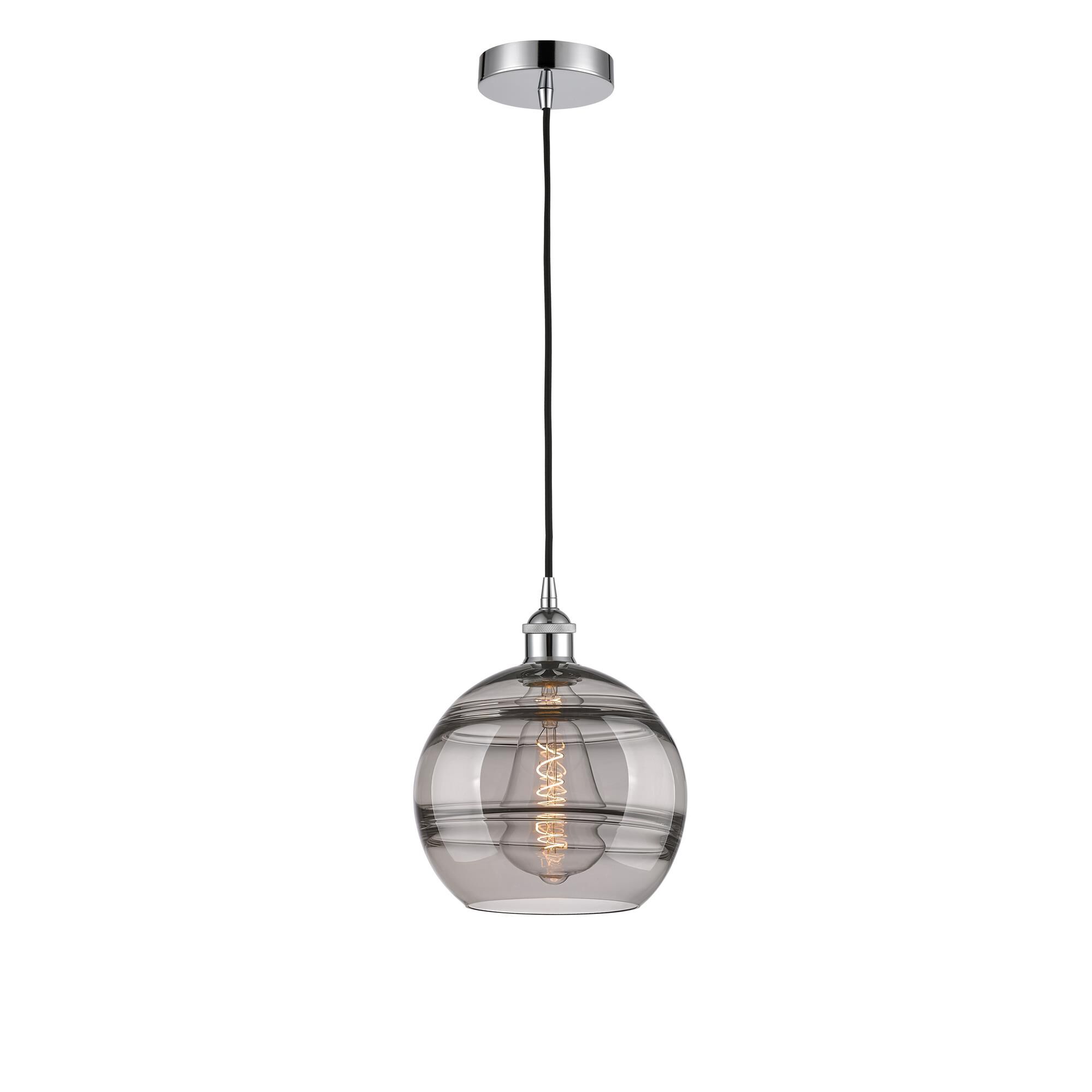 Shown in Polished Chrome finish and Light Smoke glass