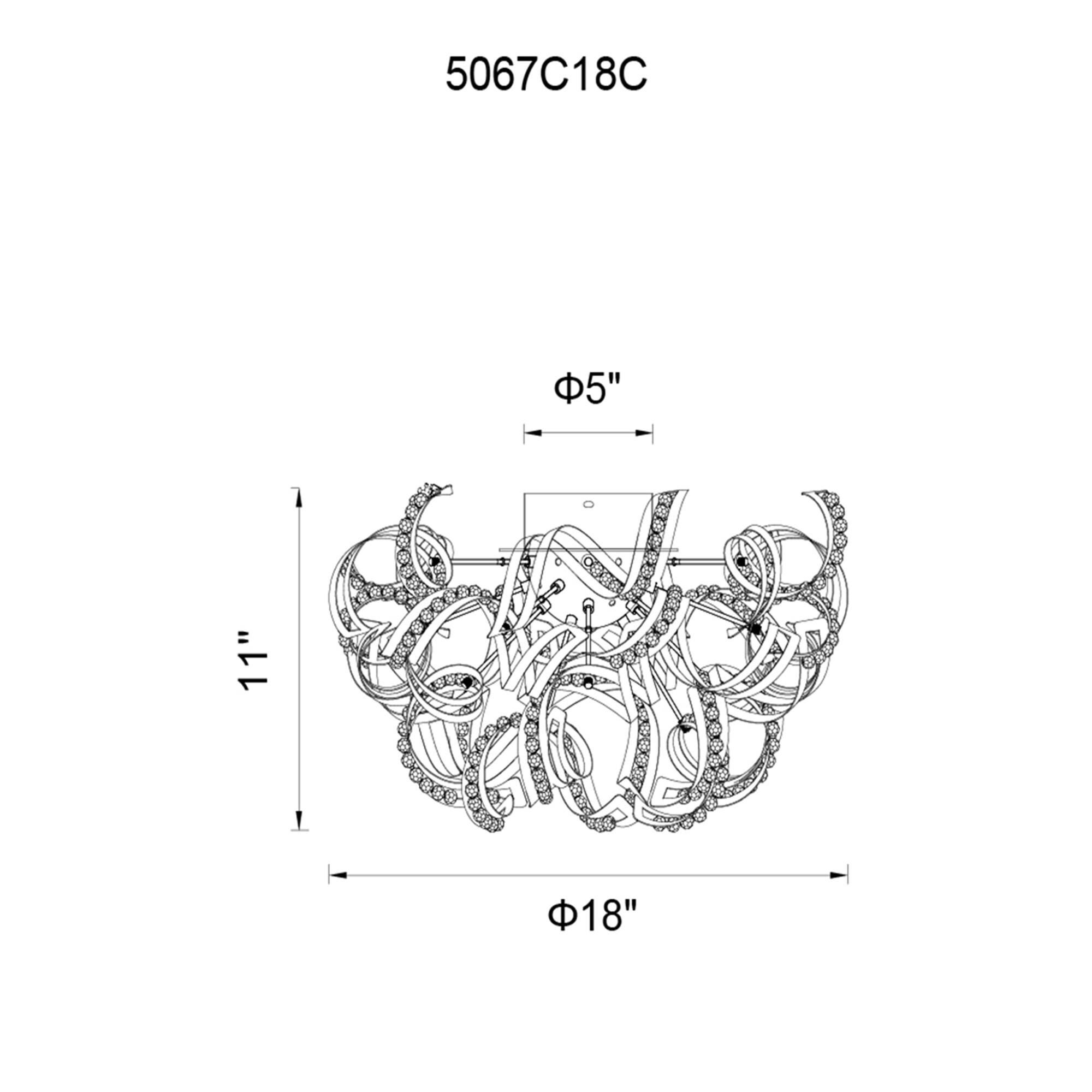 Shown in Chrome finish and K9 Clear crystal