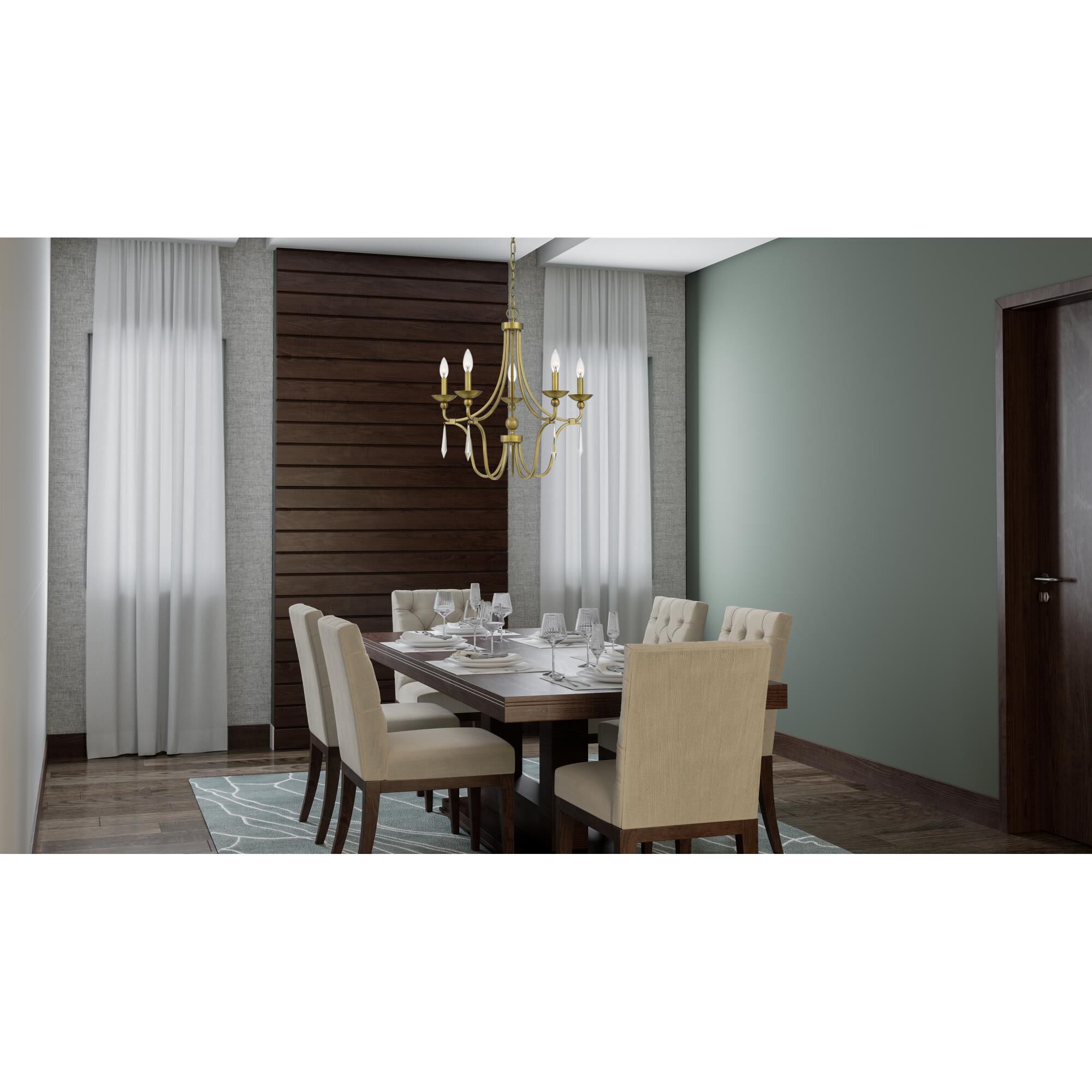 25 Inch 5 Light Chandelier by Quoizel