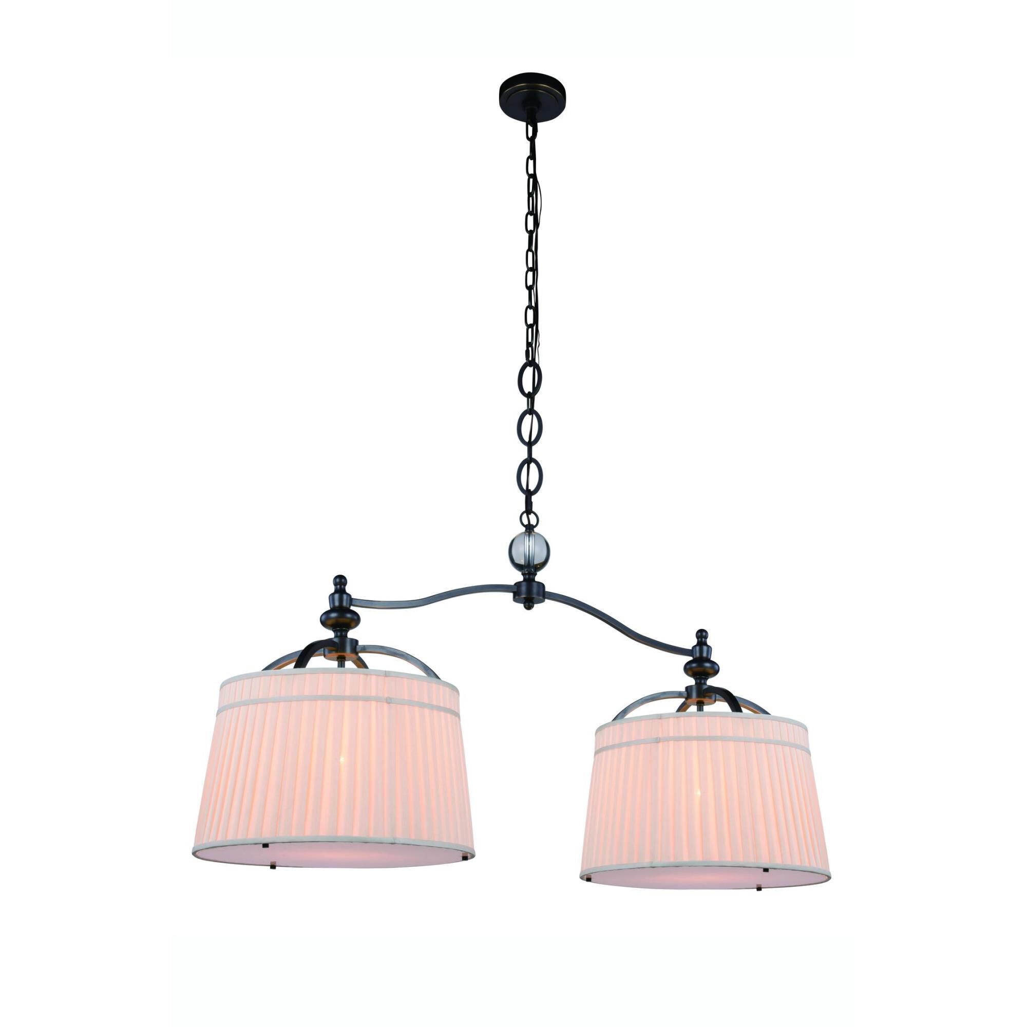 Cara 18 Inch 2 Light Linear Suspension Light by Elegant Lighting