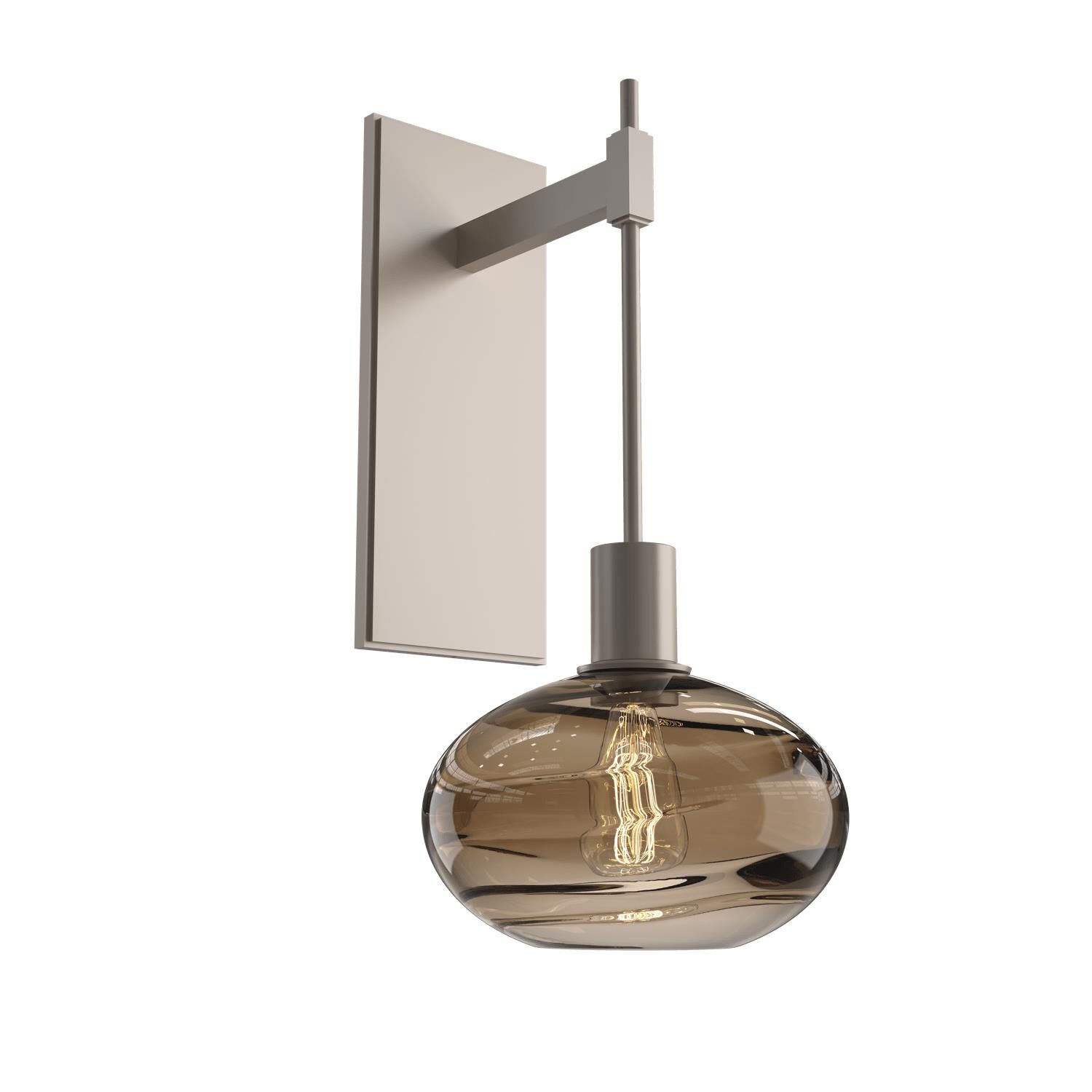 Shown in Metallic Beige Silver finish and Optic Blown Bronze glass